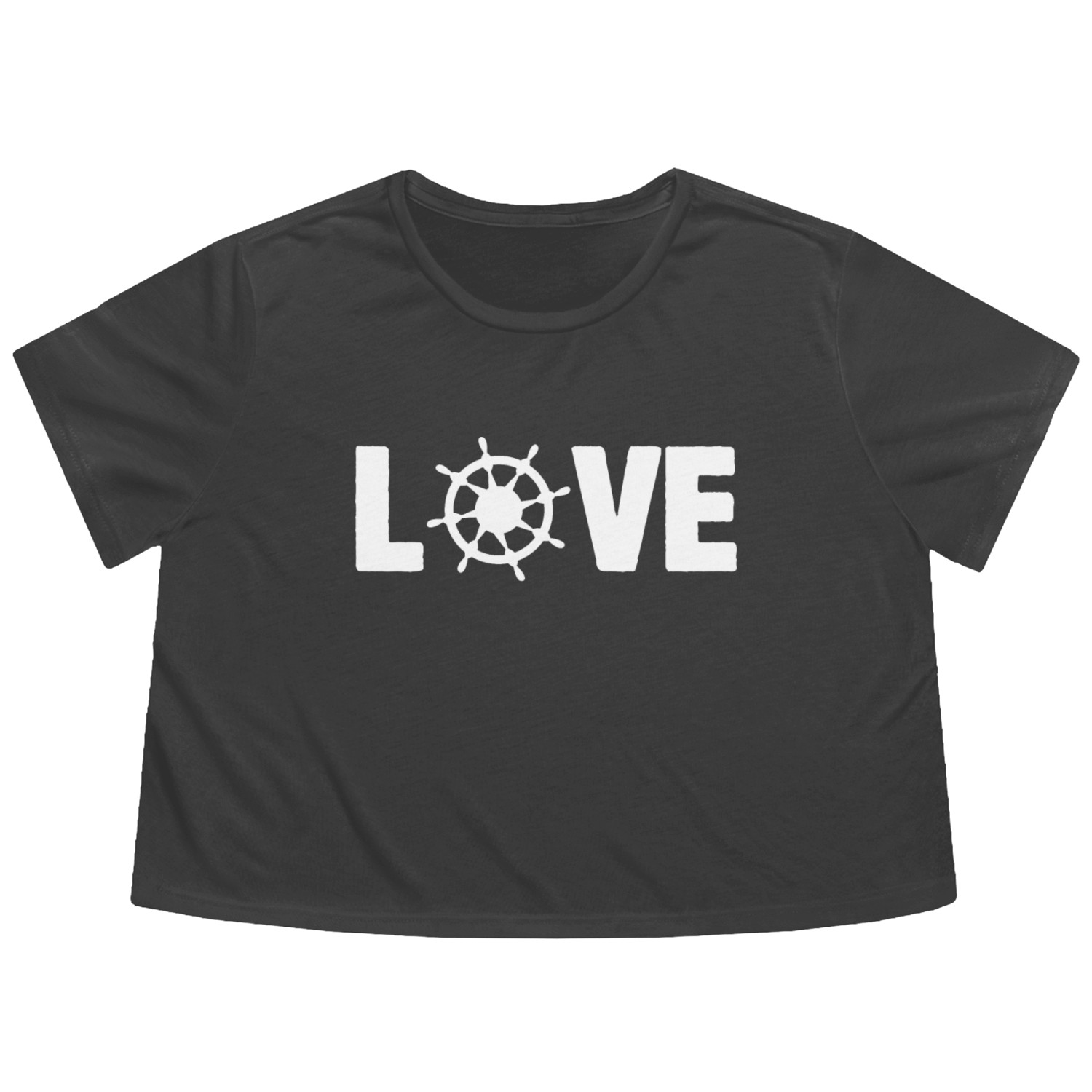 Sailing Love Sailor Sailboat Sail Yacht Captain Flowy Cropped Tees