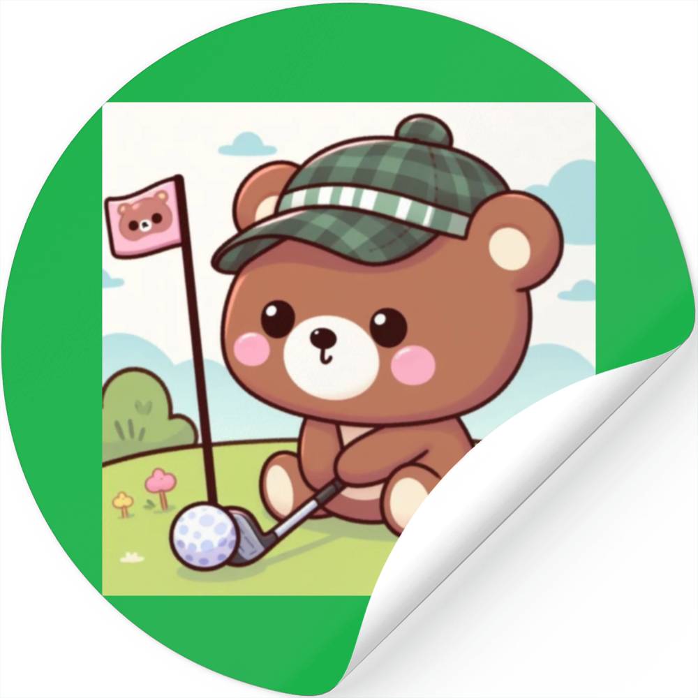 Golfing bears Stickers