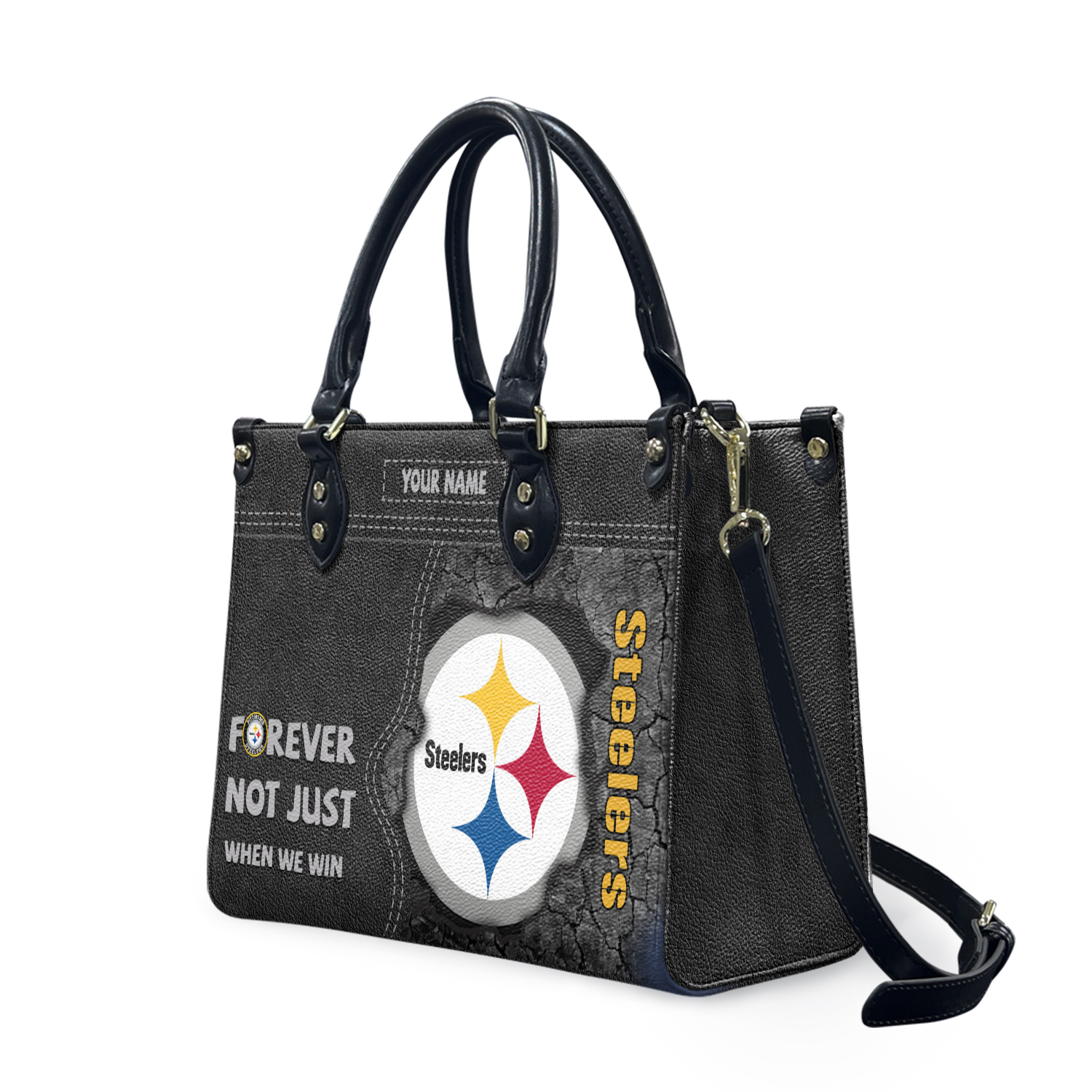 Personalized Pittsburgh Football Team Steelerss Leather Handbag
