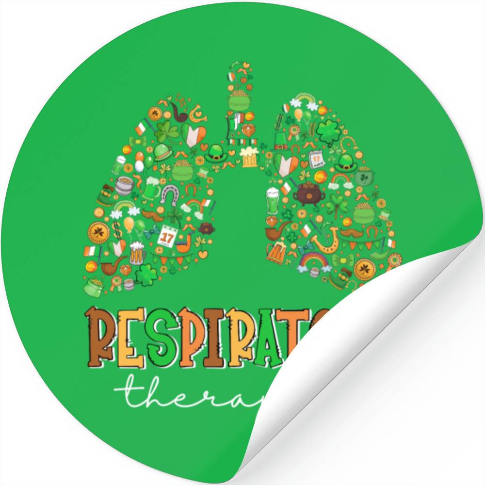 St Patricks Respiratory Therapist Lucky Respiratoy Stickers
