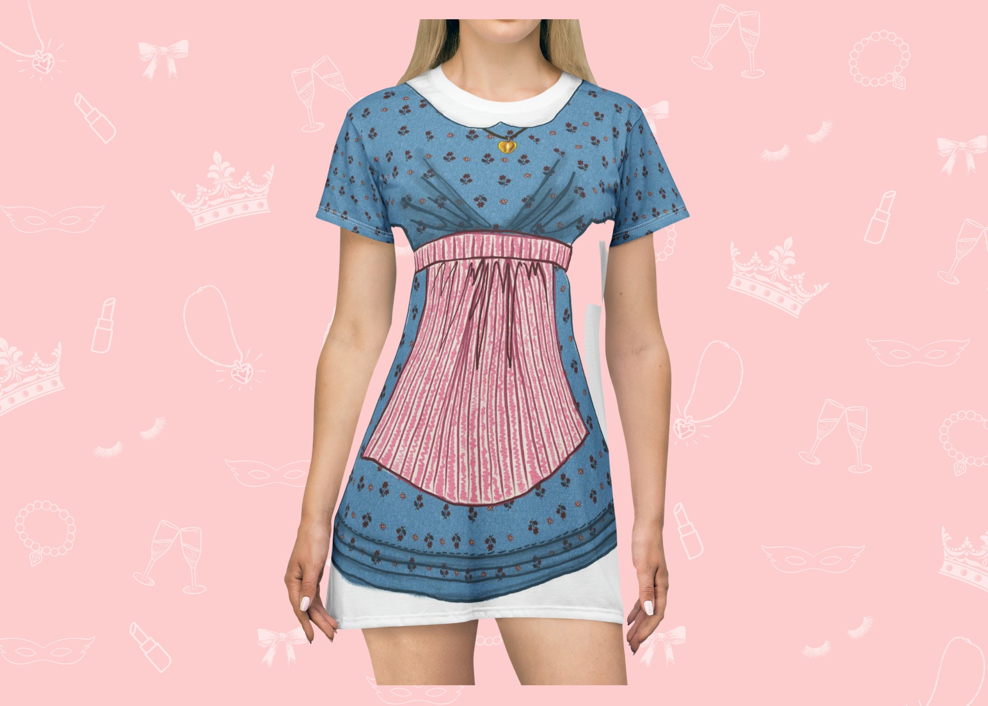 Pioneer Girl Costume T-Shirt Dress Women's Casual Dress