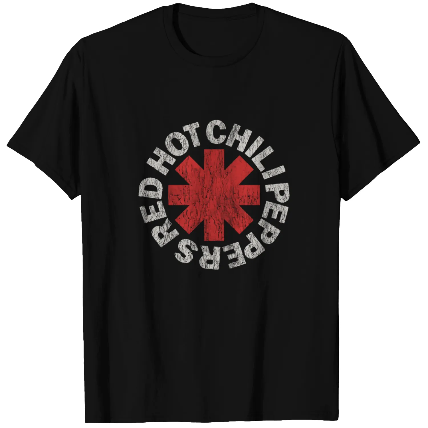 Red Hot Chili Peppers Distressed Logo Rock Tee T-Shirt