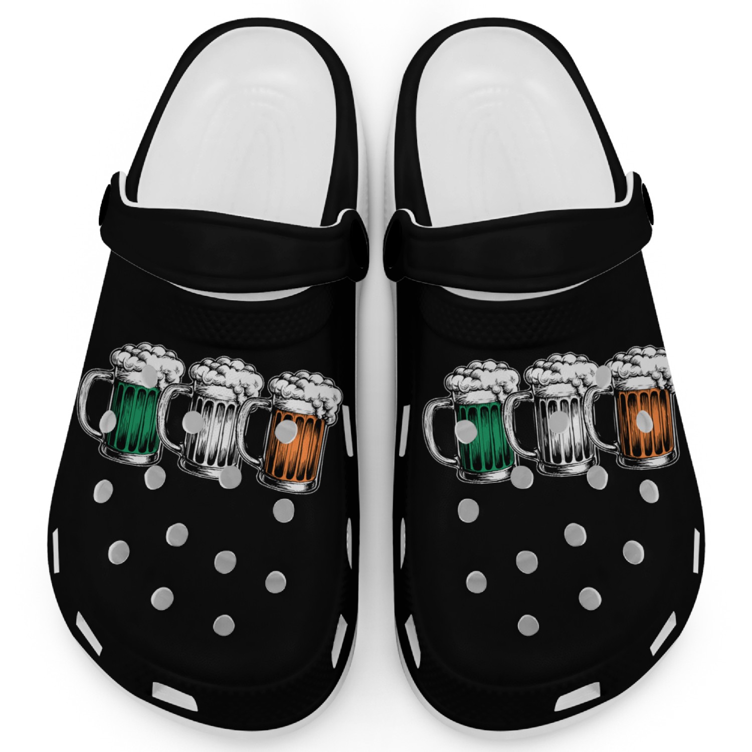 Irish Flag Beer Glasses Clogs
