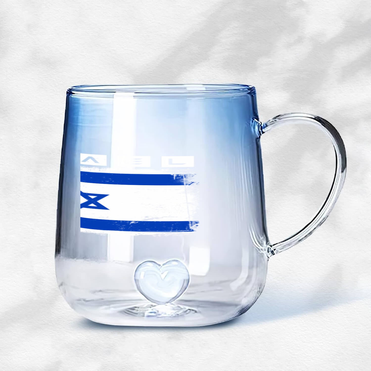 Israel Flag Star Of David Israel Gradient Glass Mugs