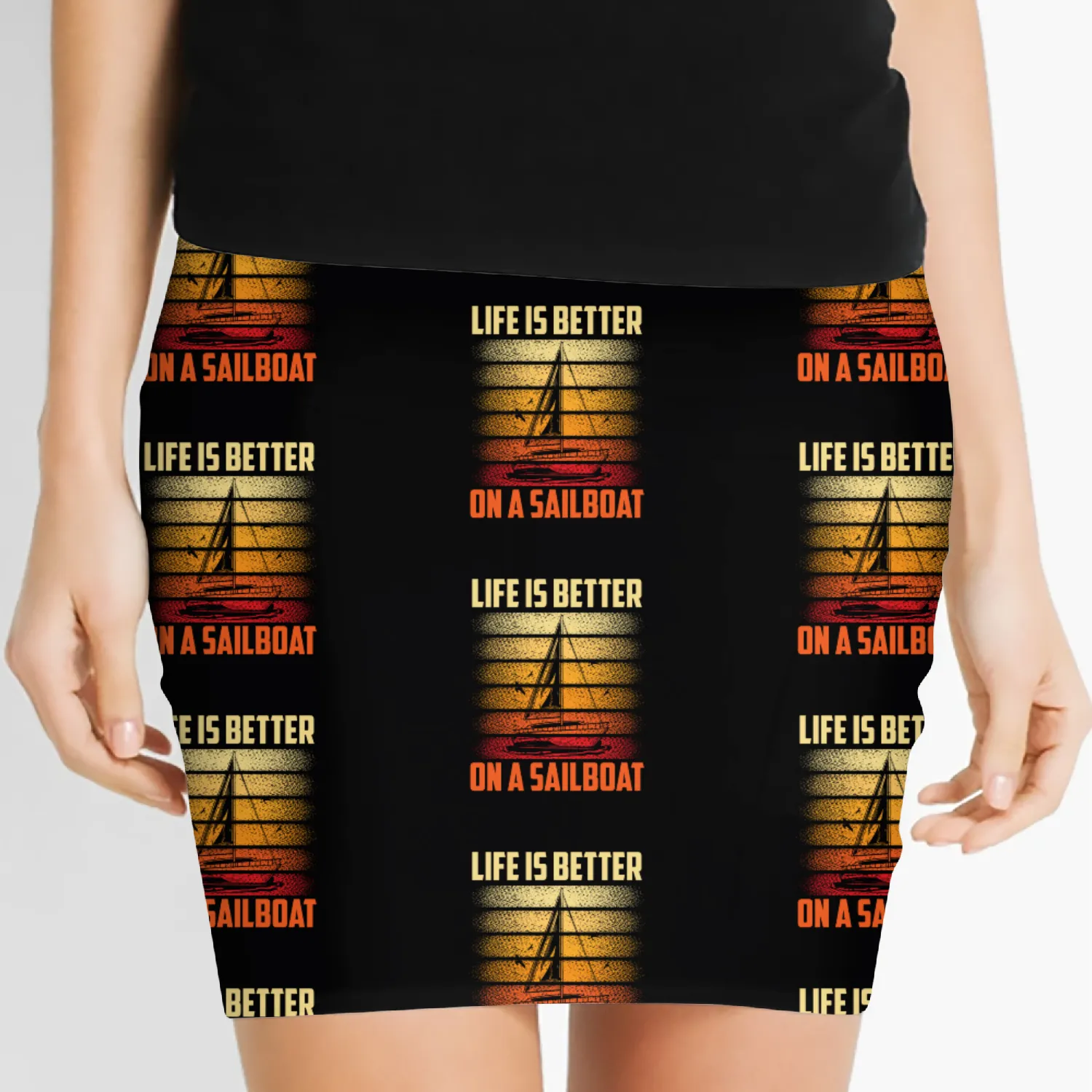 Life Is Better On A Sailboat Sailor Sailing Sail Women's Mini Skirts