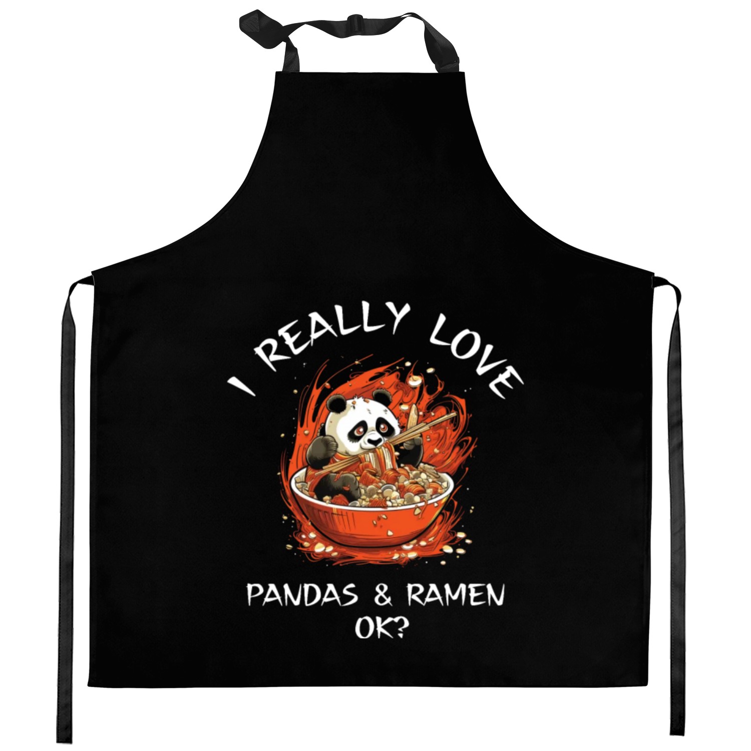 Kawaii Anime Panda Otaku Japanese Ramen Noodles Kitchen Aprons
