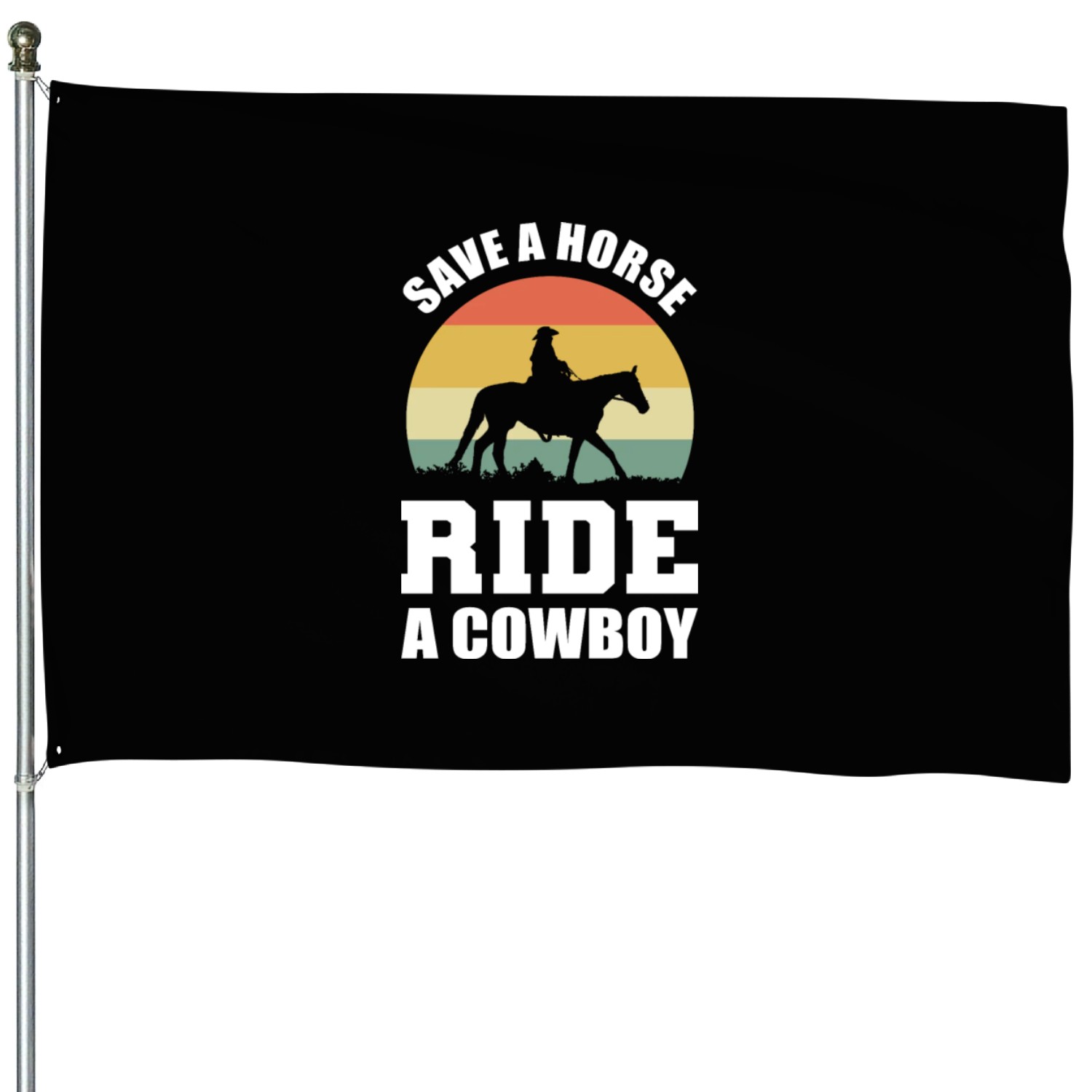 Ride a Cowboy Equestrian Gift House Flags