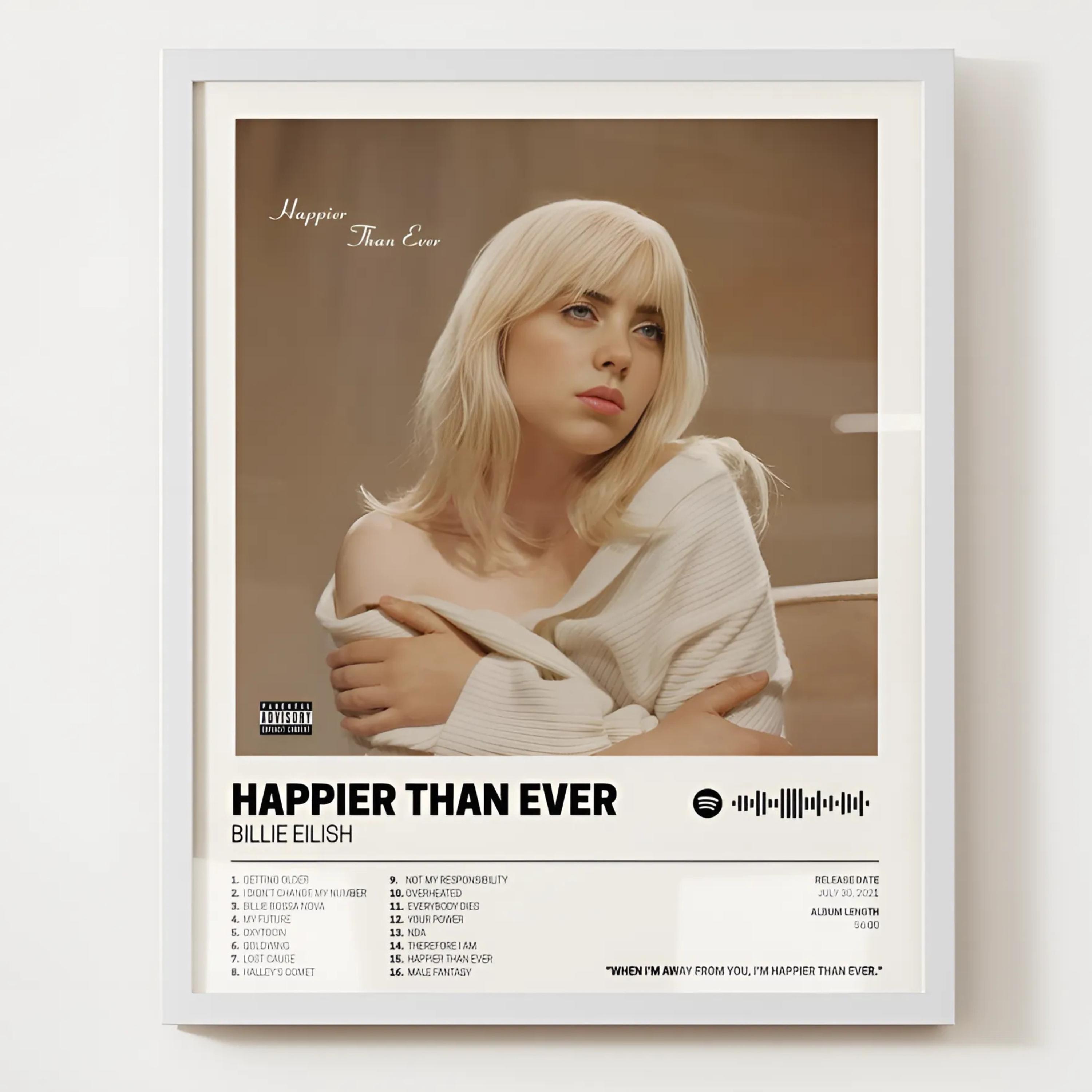 Billie Eilish Poster Happier Than Ever Album Art