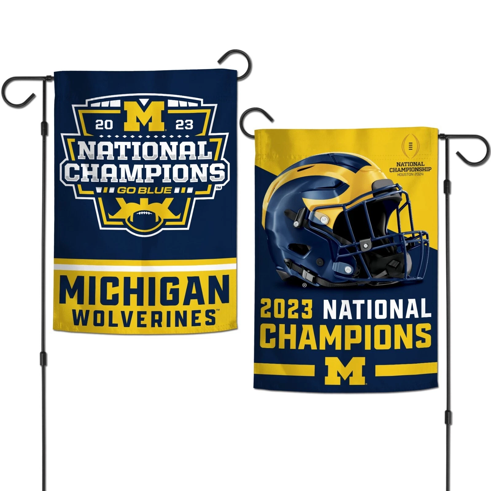 MICHIGAN 2023 NATIONAL CHAMPS 2 SIDED GARDEN FLAG