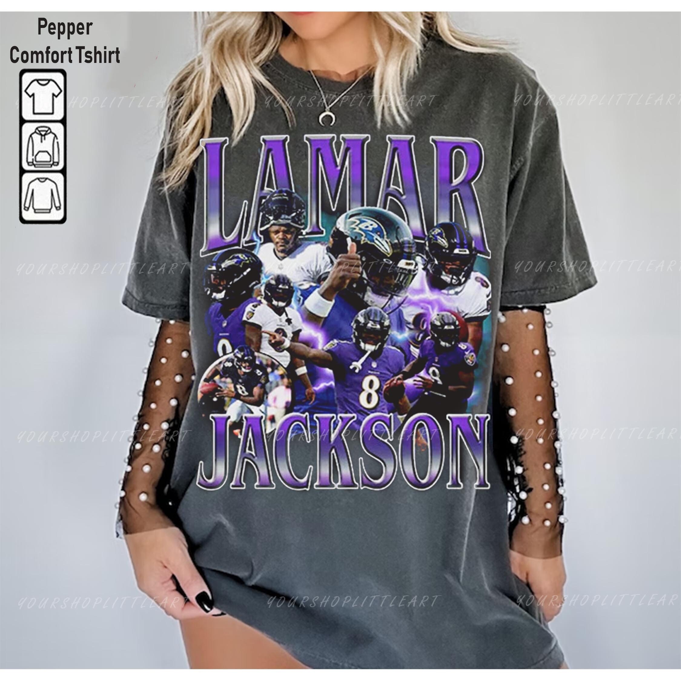 Vintage 90s Graphic Lamar Jackson Bootleg Style T-Shirt, Lamar Jackson Graphic Tee, Football Gift, Classic 90s Graphic Tee