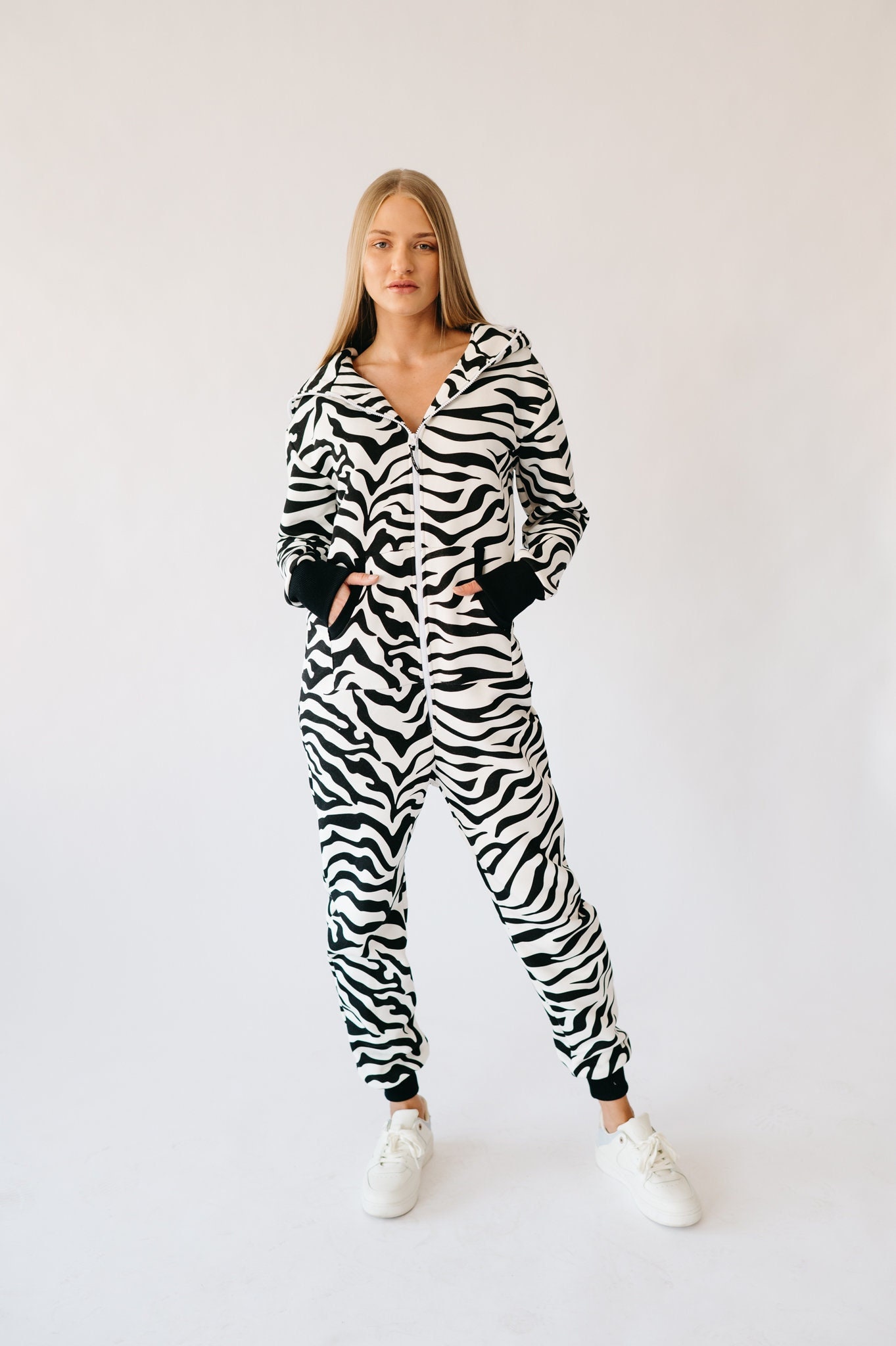 Adult Overall Pajamas - Men's Hooded Jumpsuit | Christmas Pajama Outfits | Family Matching Pajamas