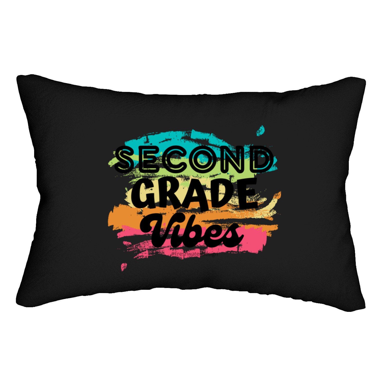 Second Grade Vibes (Bright) Lumbar Pillows