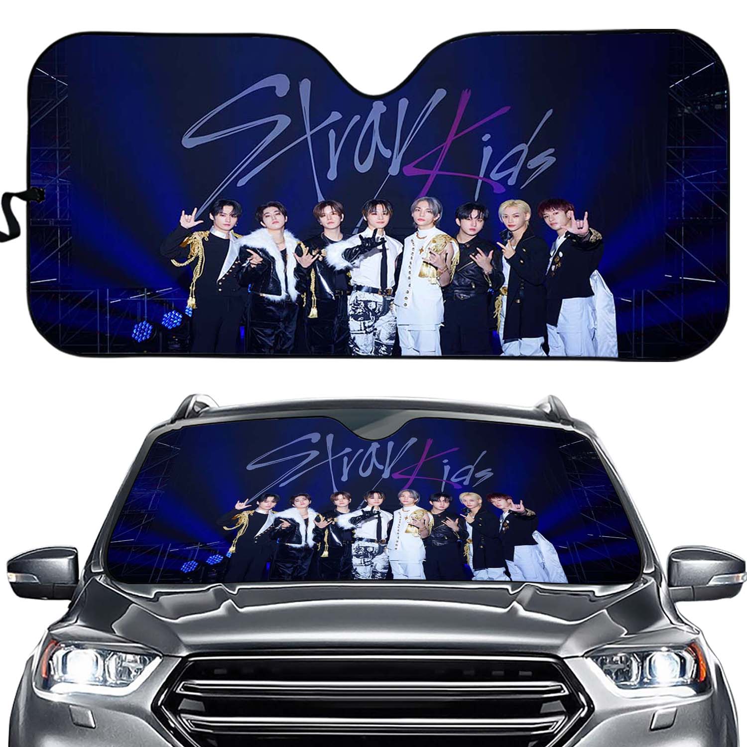 Stray Kids Concert Stage Car Sun Shade | Kpop Car Sun Shade | Kpop Gift