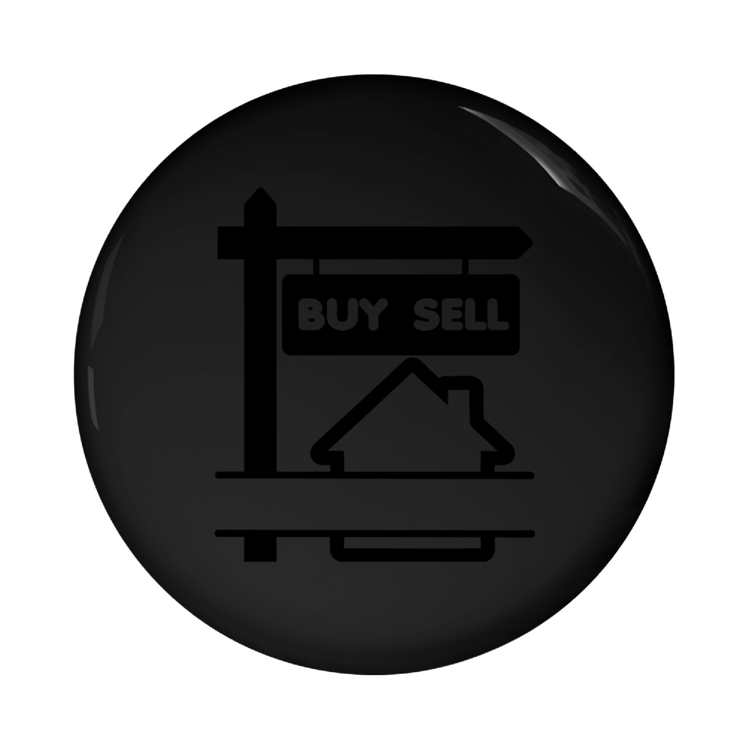 Buy and sell house logo broker Pin Buttons