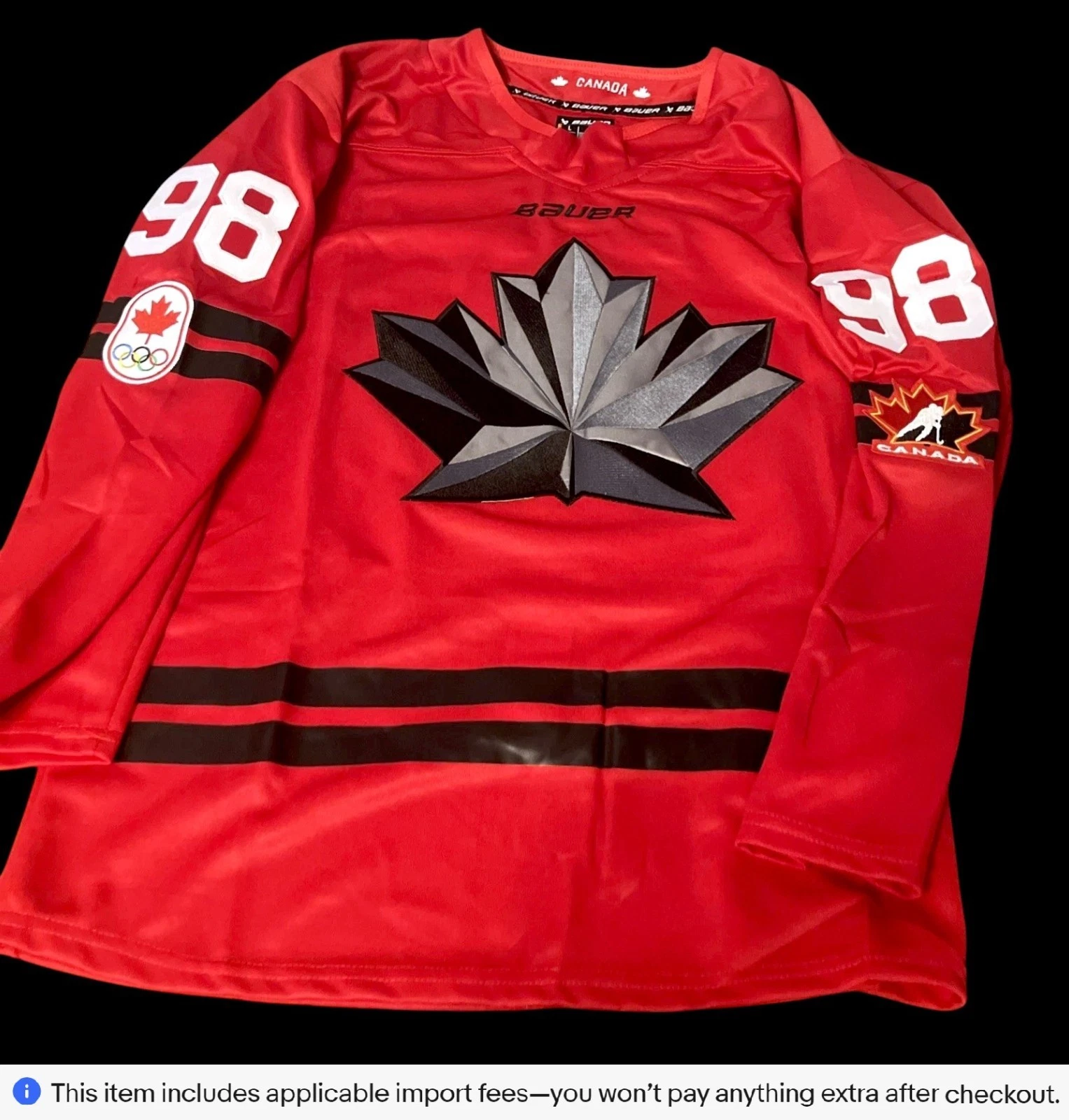 Connor Bedard 2026 Olympics Team Canada Jersey - Size Large