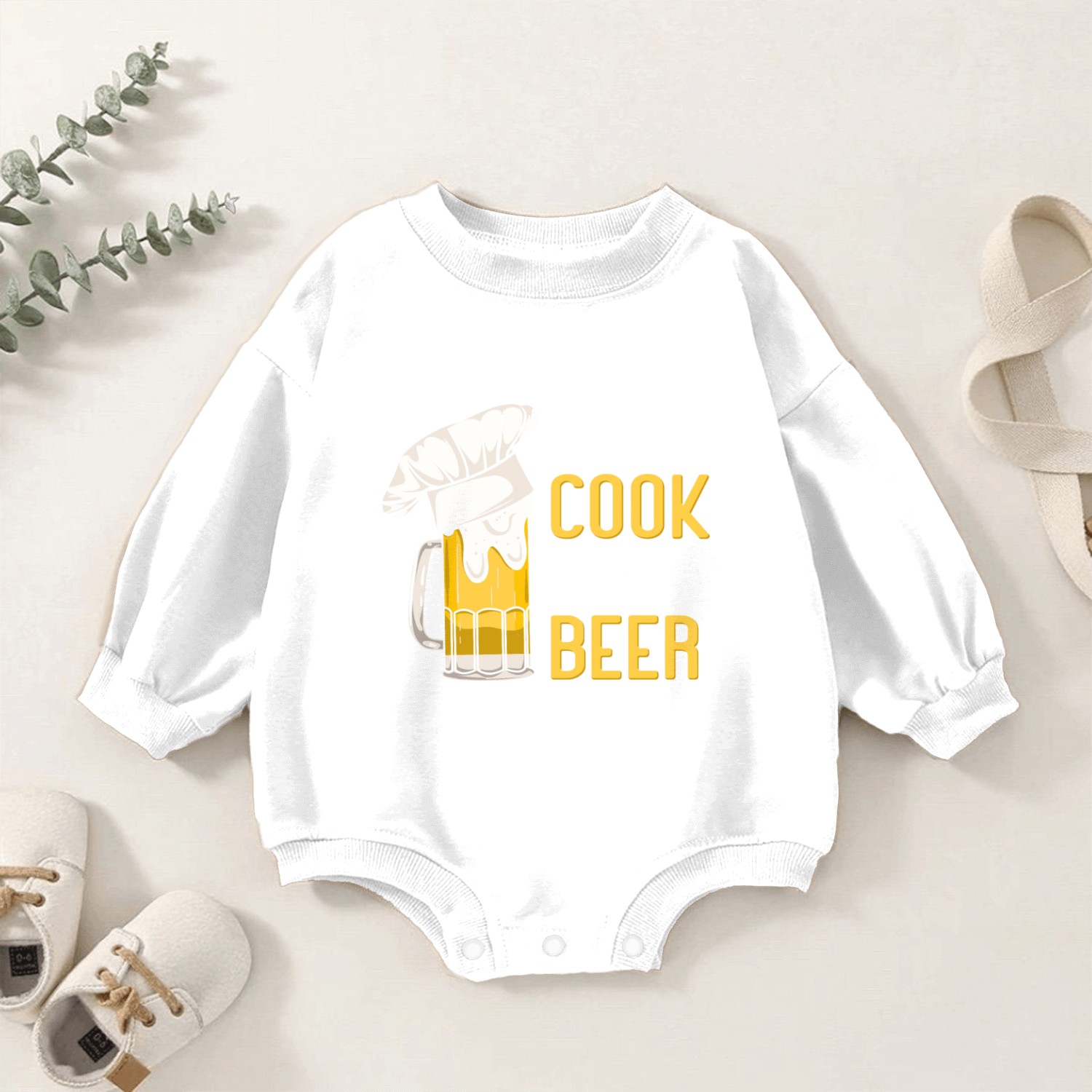 Will Cook For Beer Baby Romper Sweatshirts