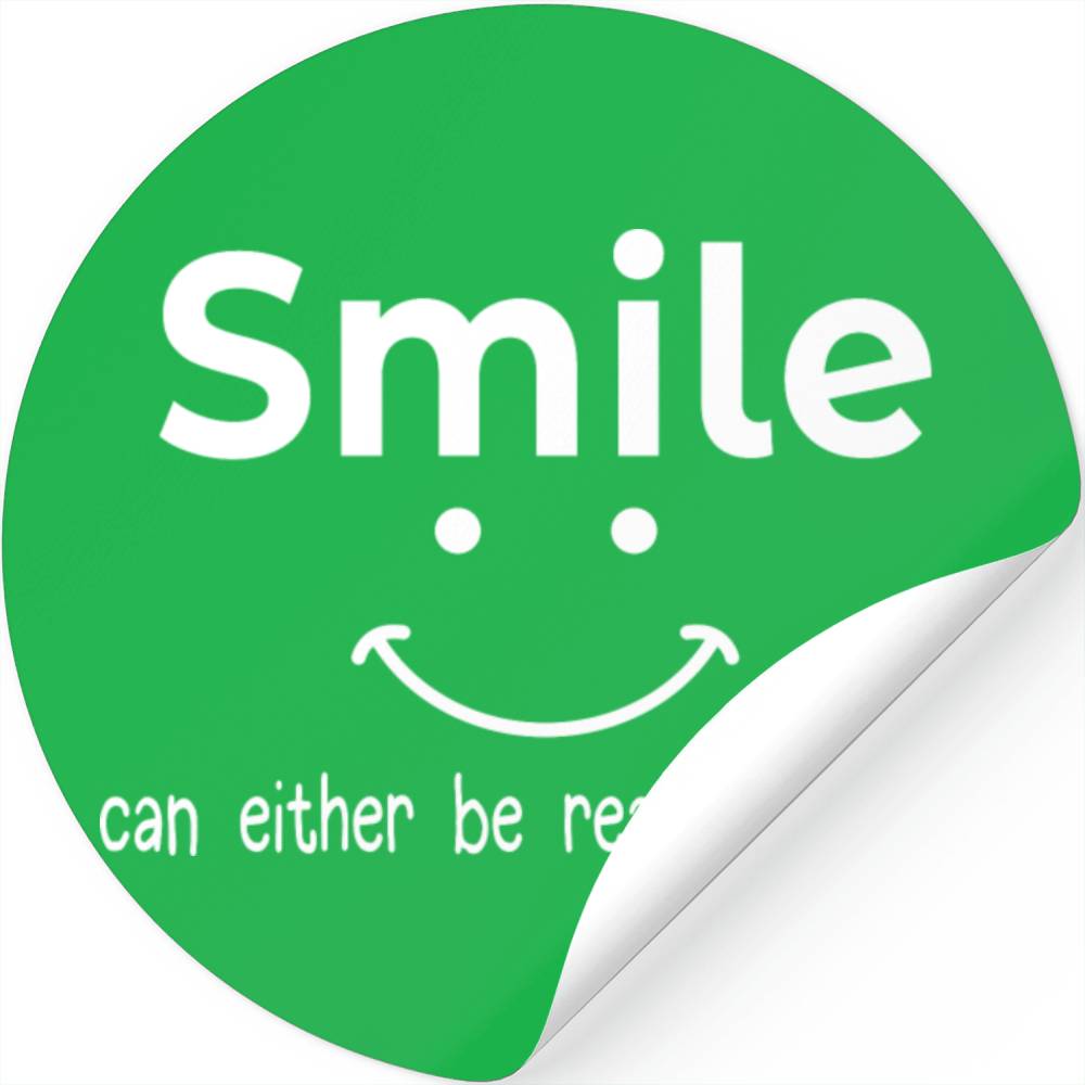 Smile can either be real or faked 2 Stickers