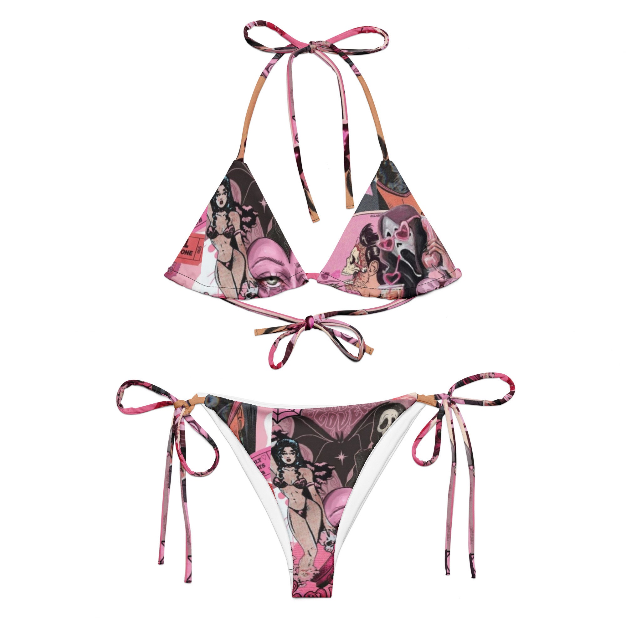Retro Horror String Bikini Swimsuit