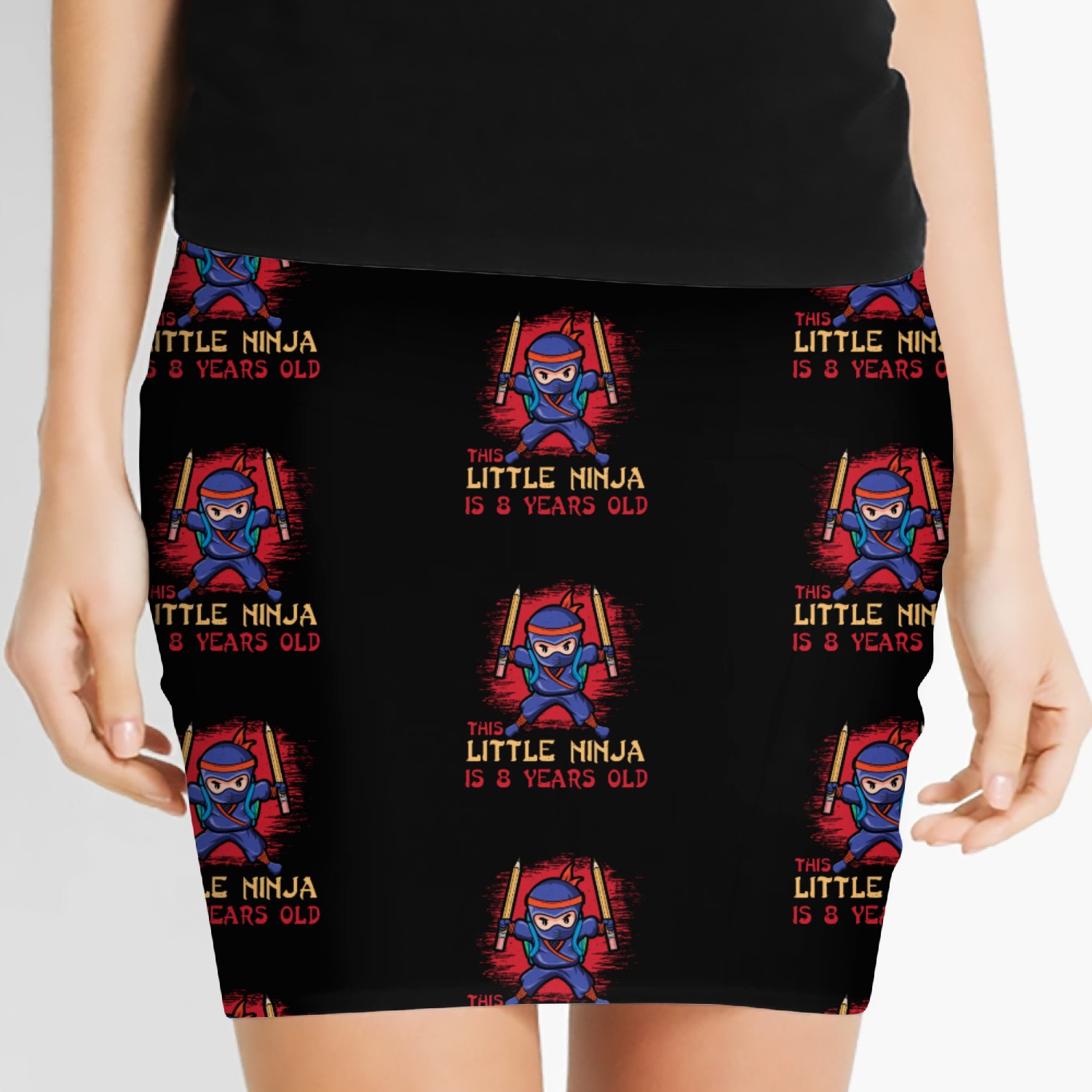Birth Born Age 8 Years Old Japan Japanese Ninja Women's Mini Skirts