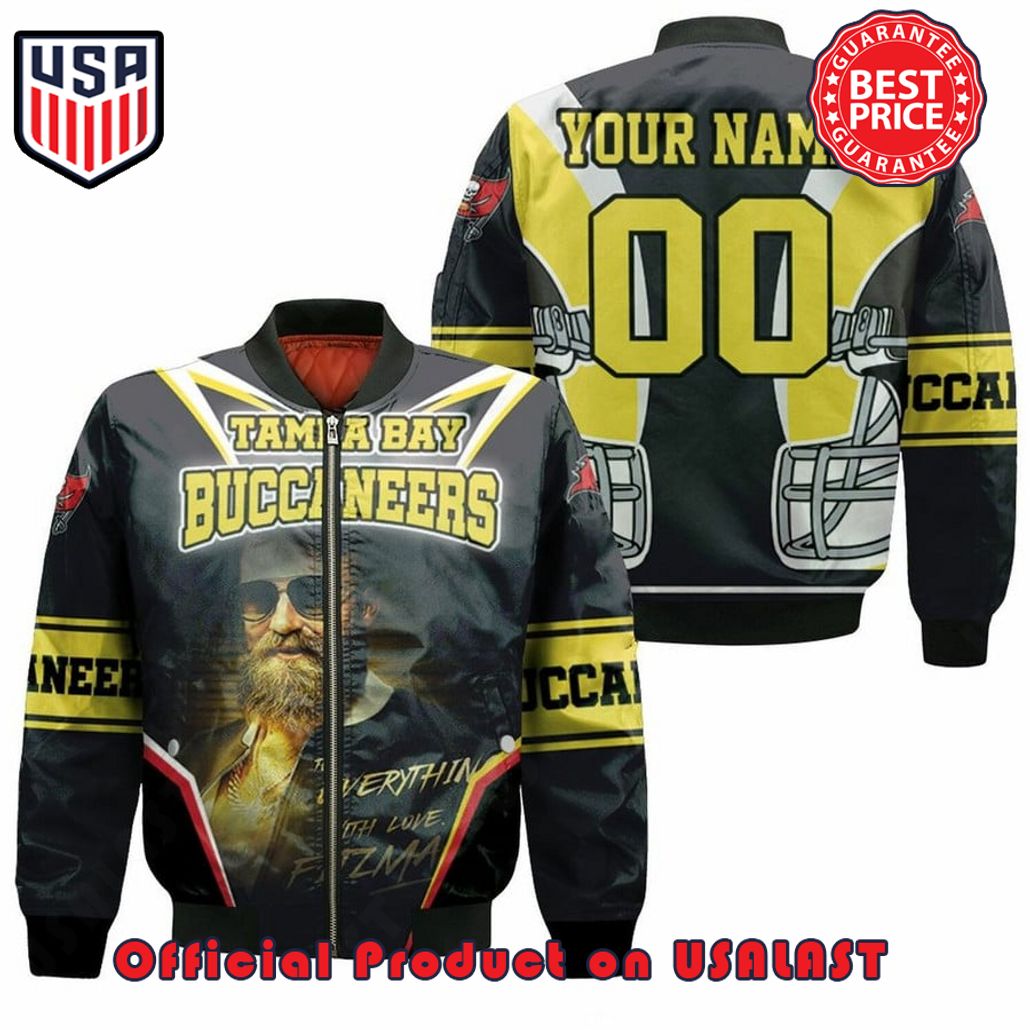 RYAN FITZPATRICK TAMPA BAY BUCCANEERS CUSTOMIZED PATTERN BOMBER JACKET