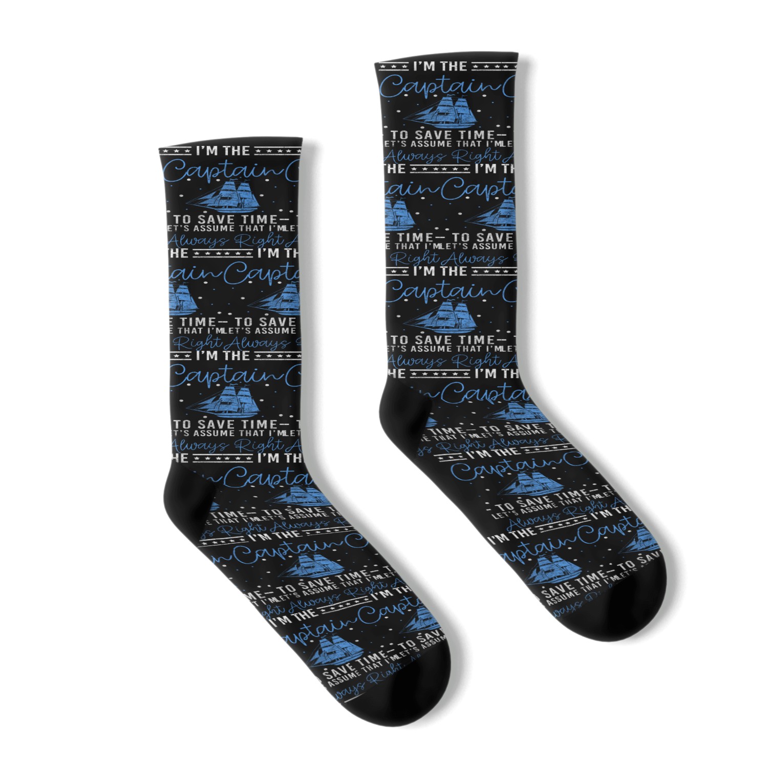 Sailing Ship Captain Beach Water Socks
