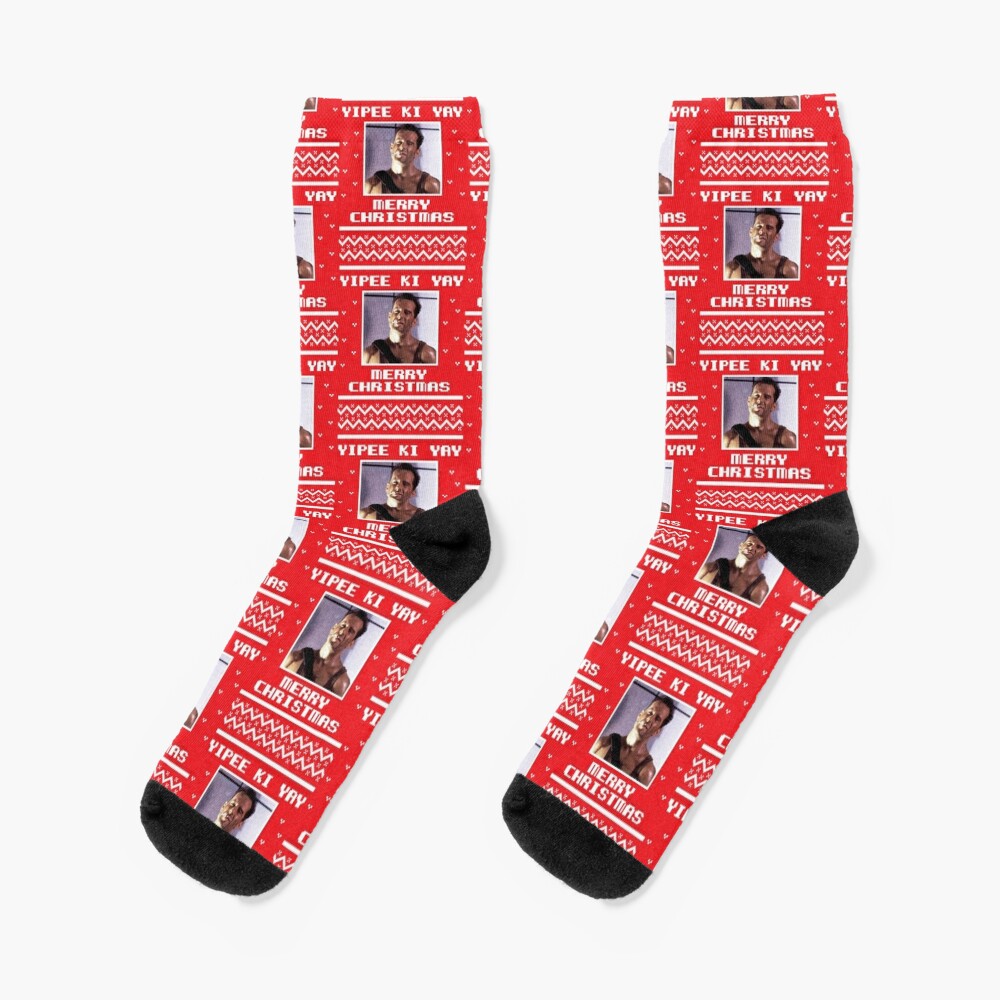 yippee ki yay merry christmas Socks
