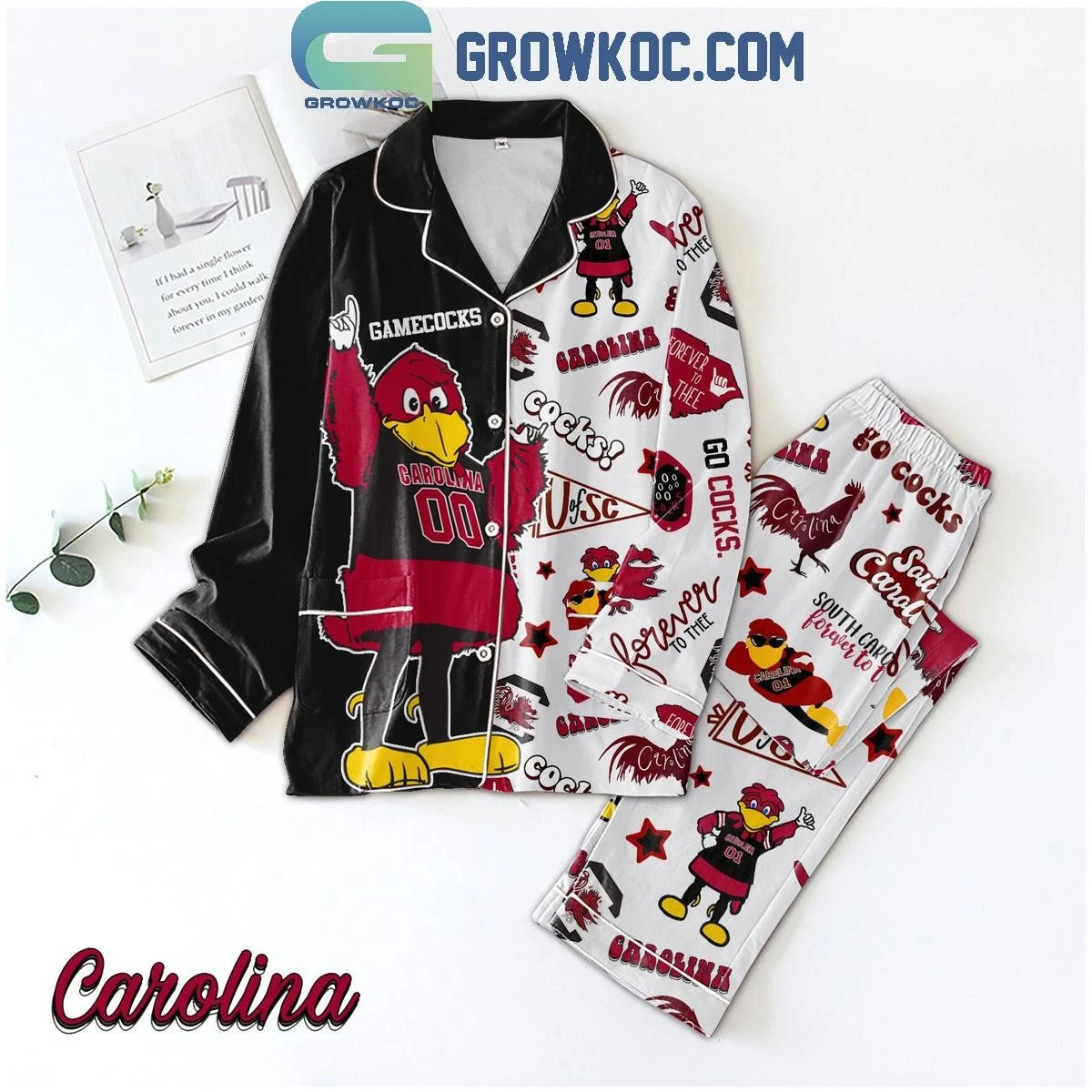 South Carolina Gamecocks Forever Fan To Thee Polyester Pajamas Set