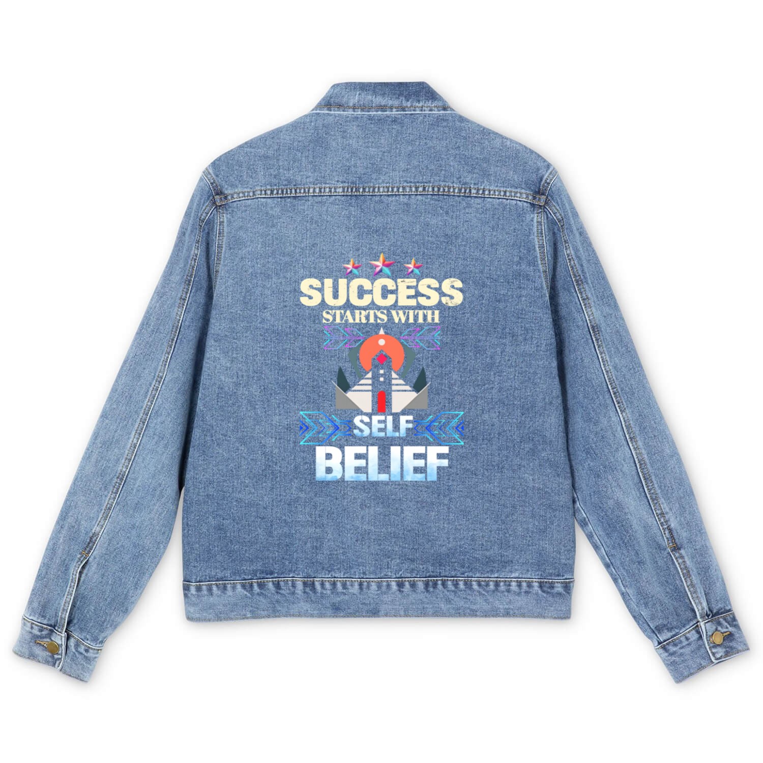 "Success Starts with Self Belief T-Shir"t Men's Denim Jackets