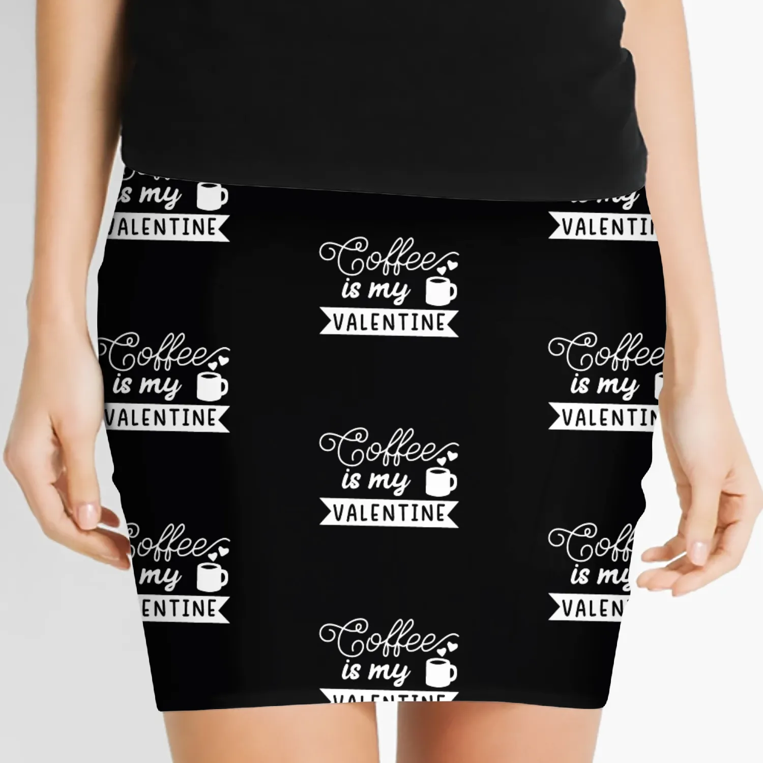 Coffee Is My Valentine Women's Mini Skirts