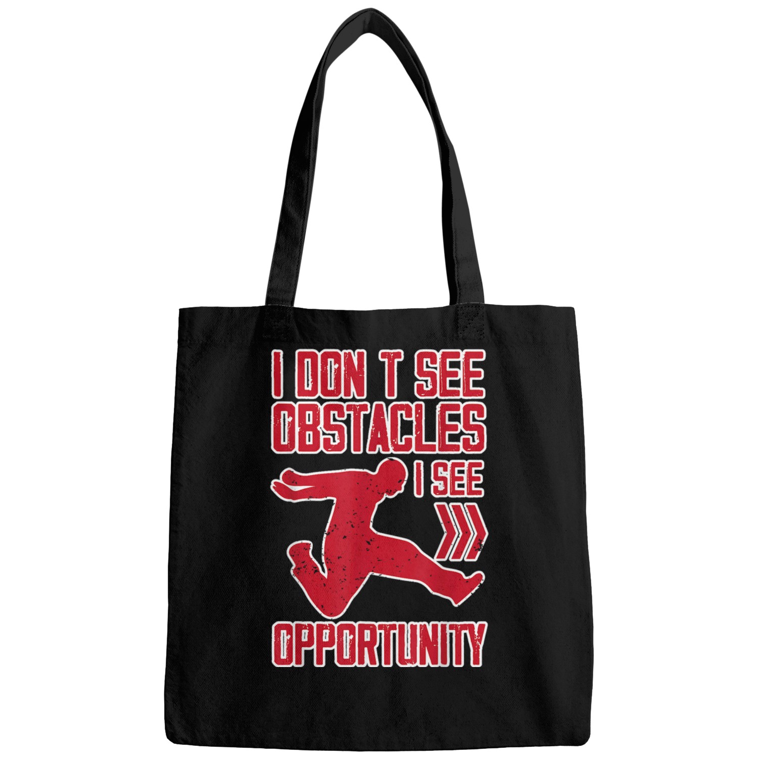 I Dont See Obstacles I See Opportunity Back Flipper Parkour Bags