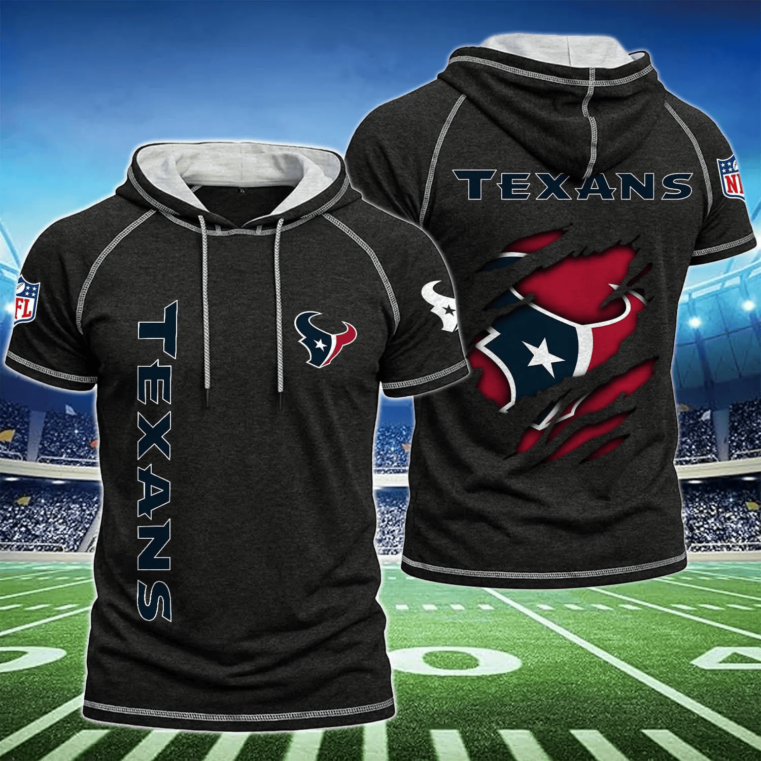 Houston Texans Hooded Short-Sleeve T-Shirt