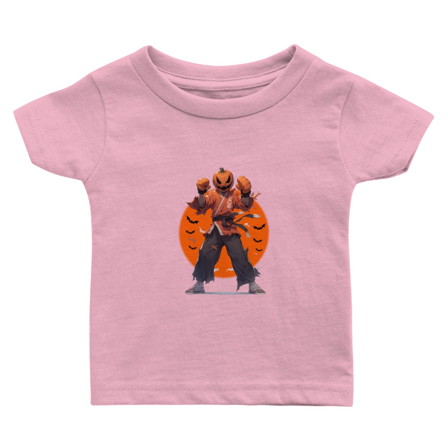Halloween Pumpkin Fighter Martial Arts MMA Kawaii Baby T Shirts