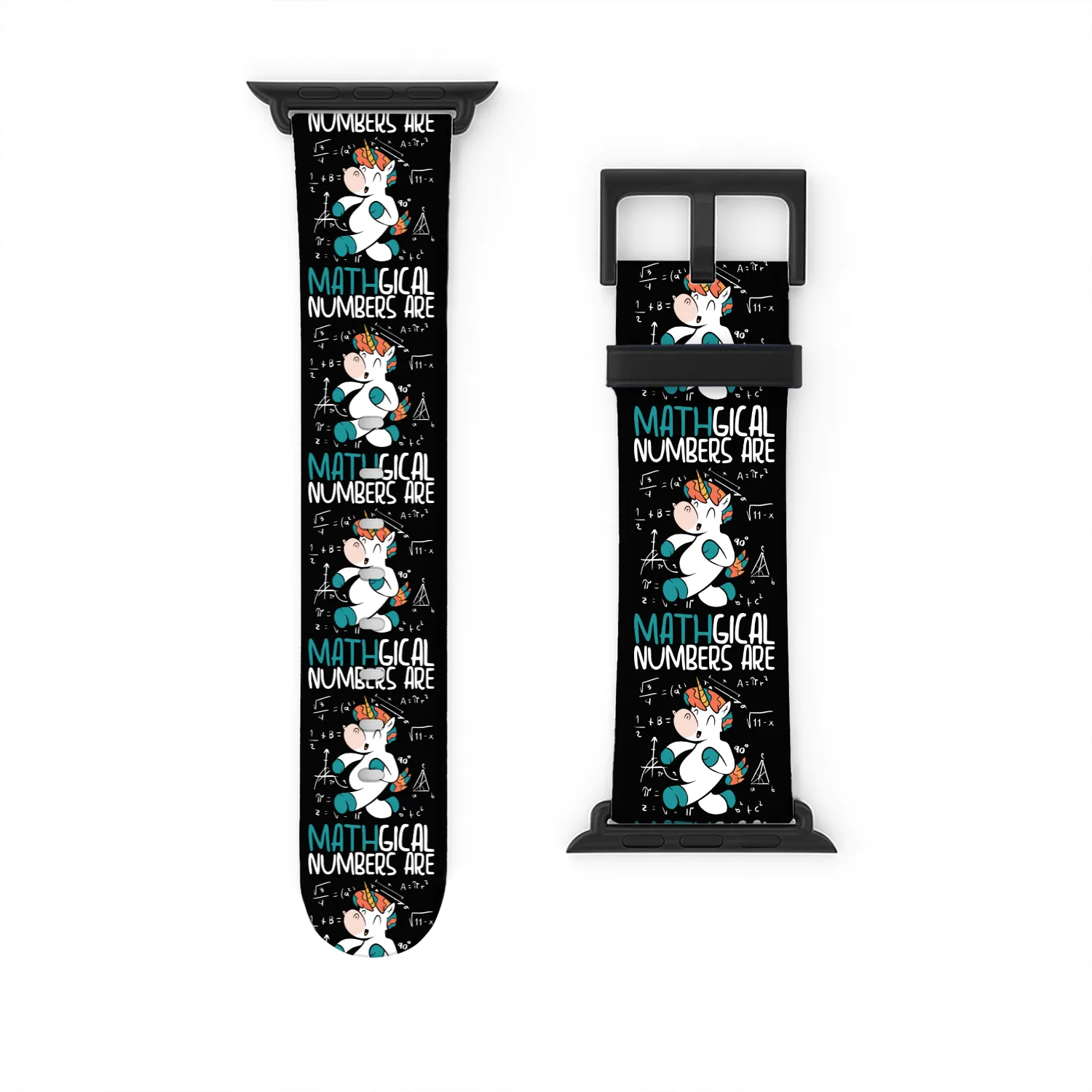 Math Number Lovers Mathematics Unicorn Teacher Watch Bands For Apple Watch