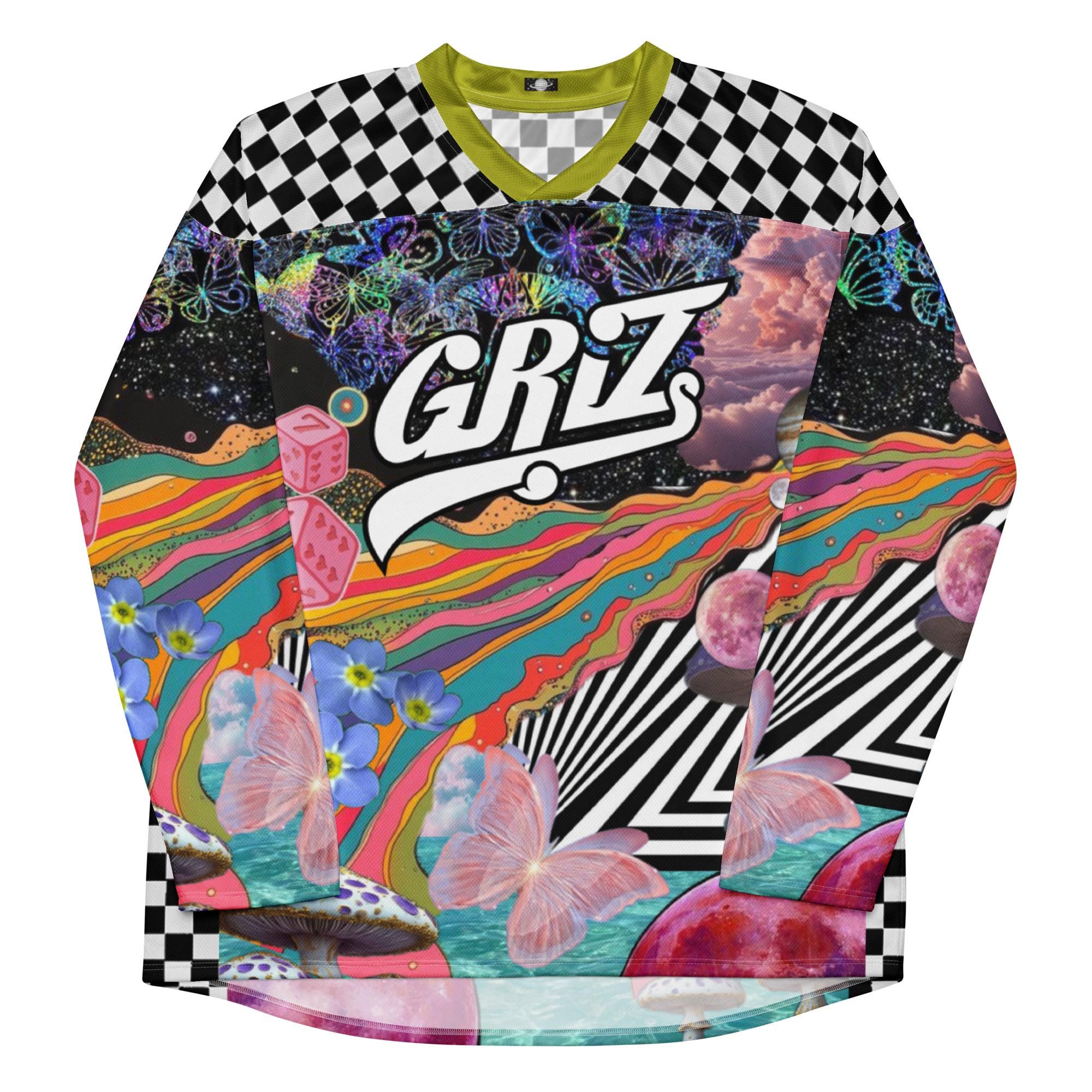 GRiZ Inspired Men's Rave Jersey - Psychedelic Festival Outfit for Bass Music Lovers