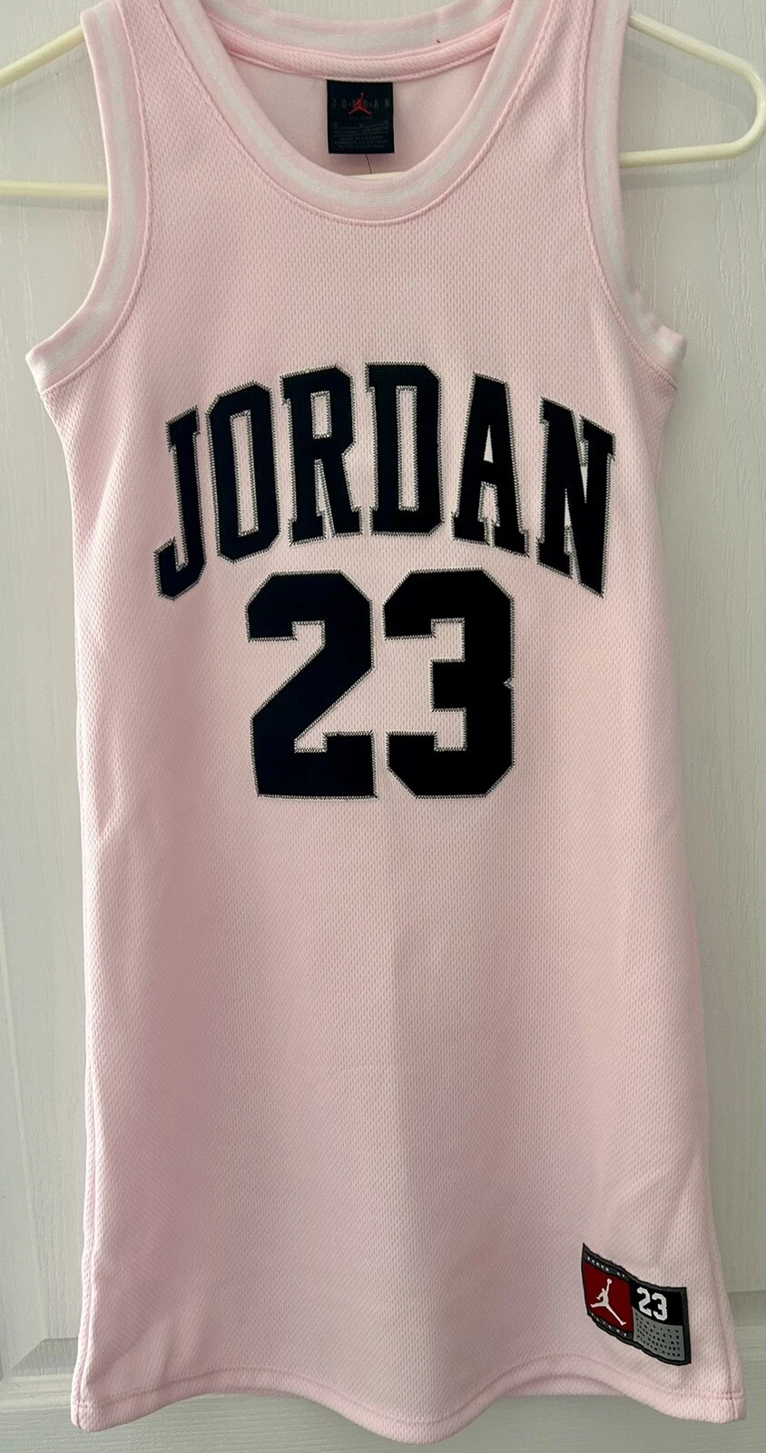 JORDAN 23 Girls’ Jersey Dress in Pink Foam - Size M - BNWT