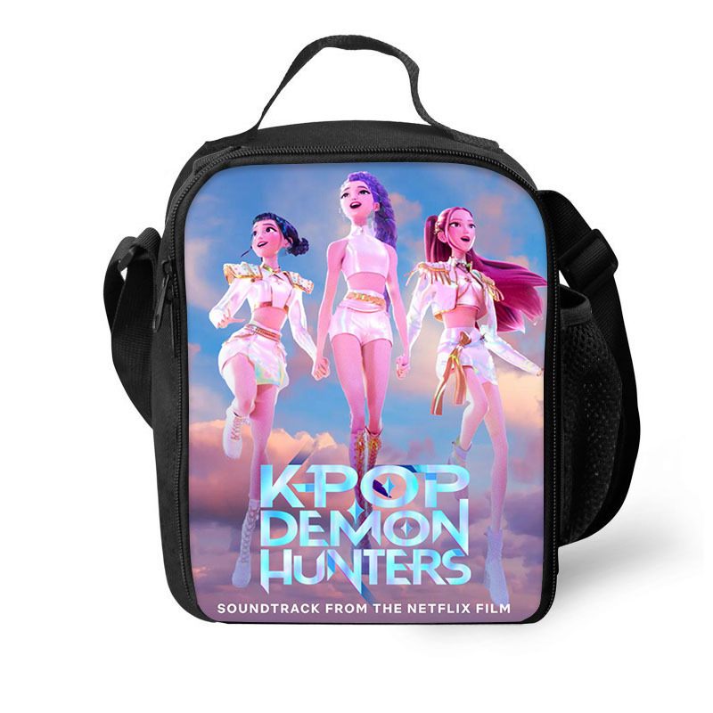 KPop Demon Hunters Insulated Lunch Bag, Thermal Food Container, Leakproof Kids Lunch Bag