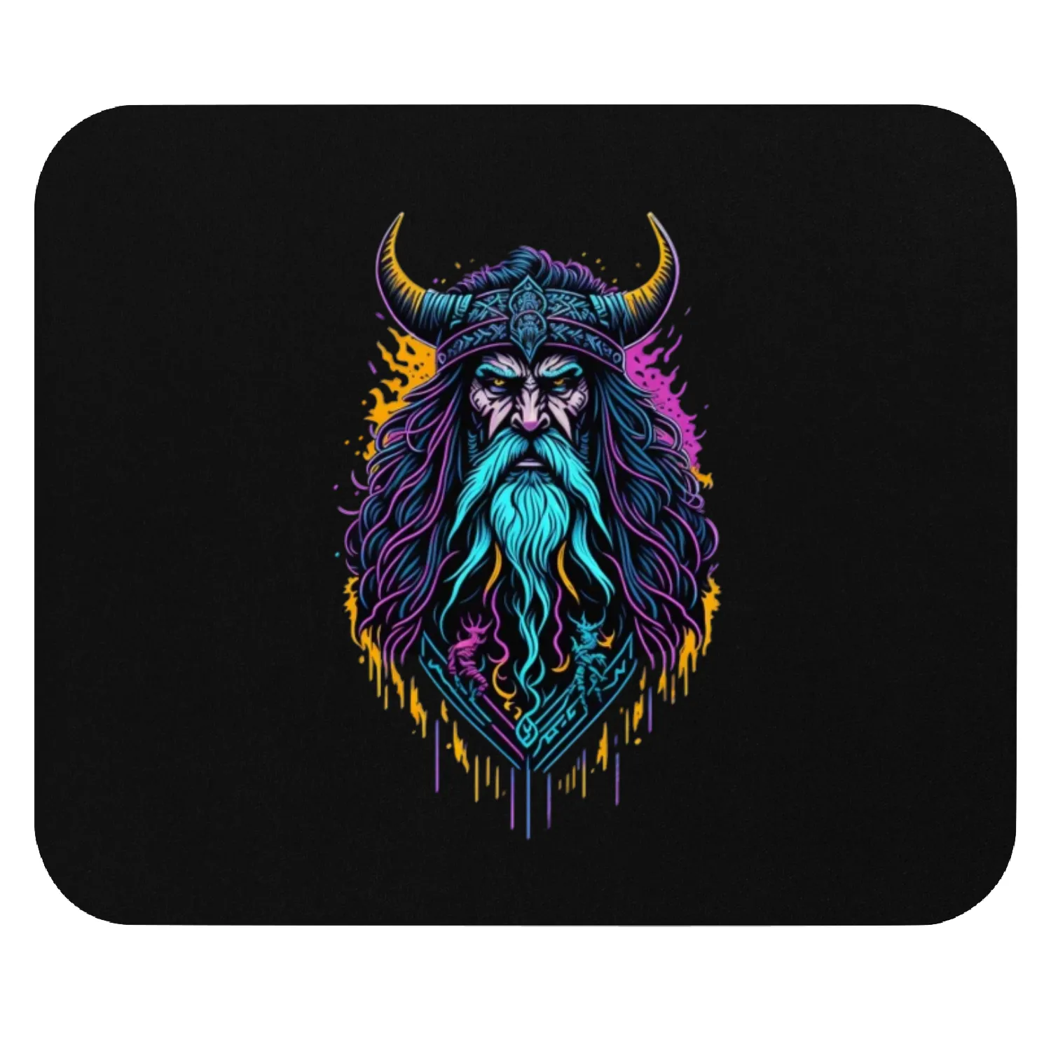 Neon Old Vinking Mouse Pads