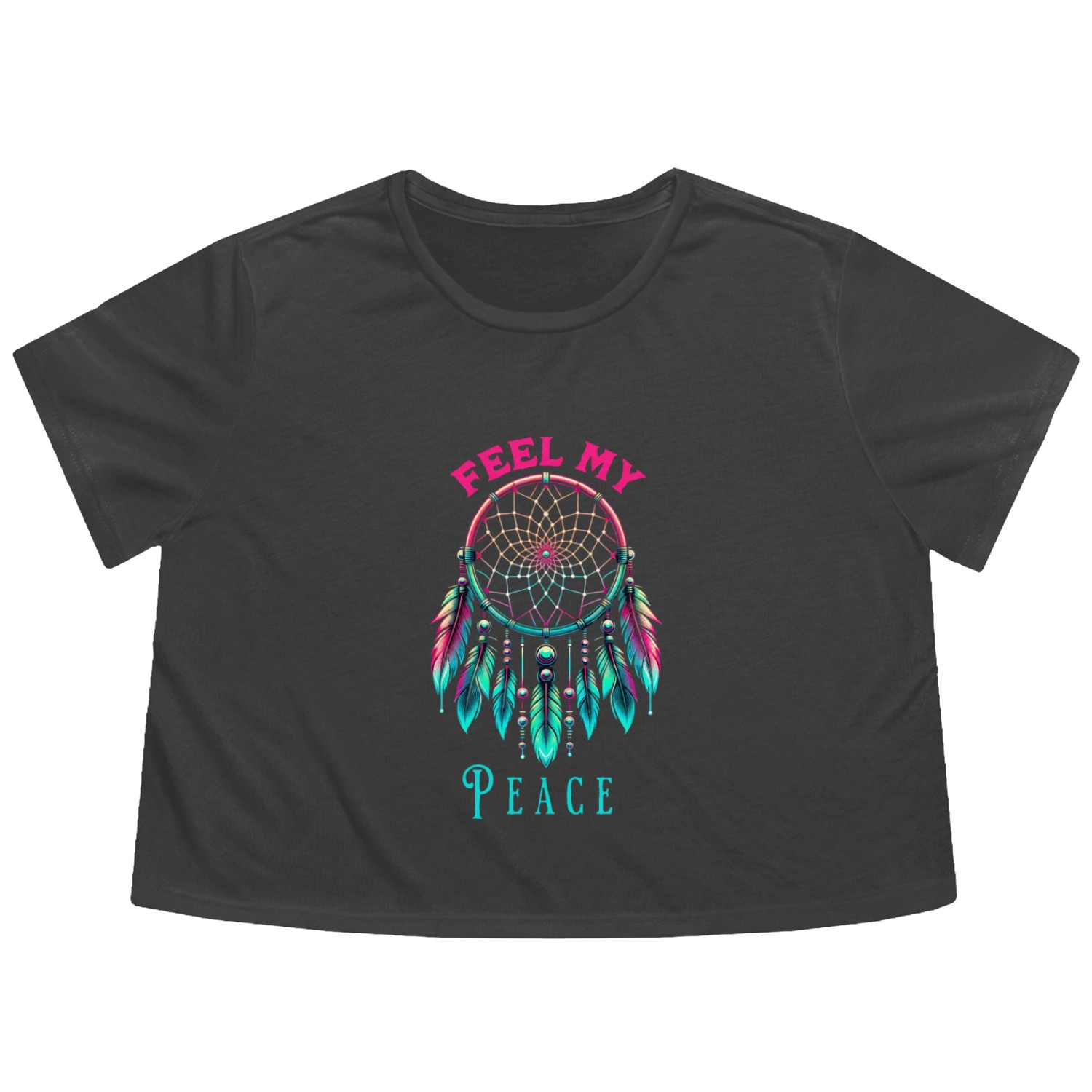 Feel My Peace Flowy Cropped Tees