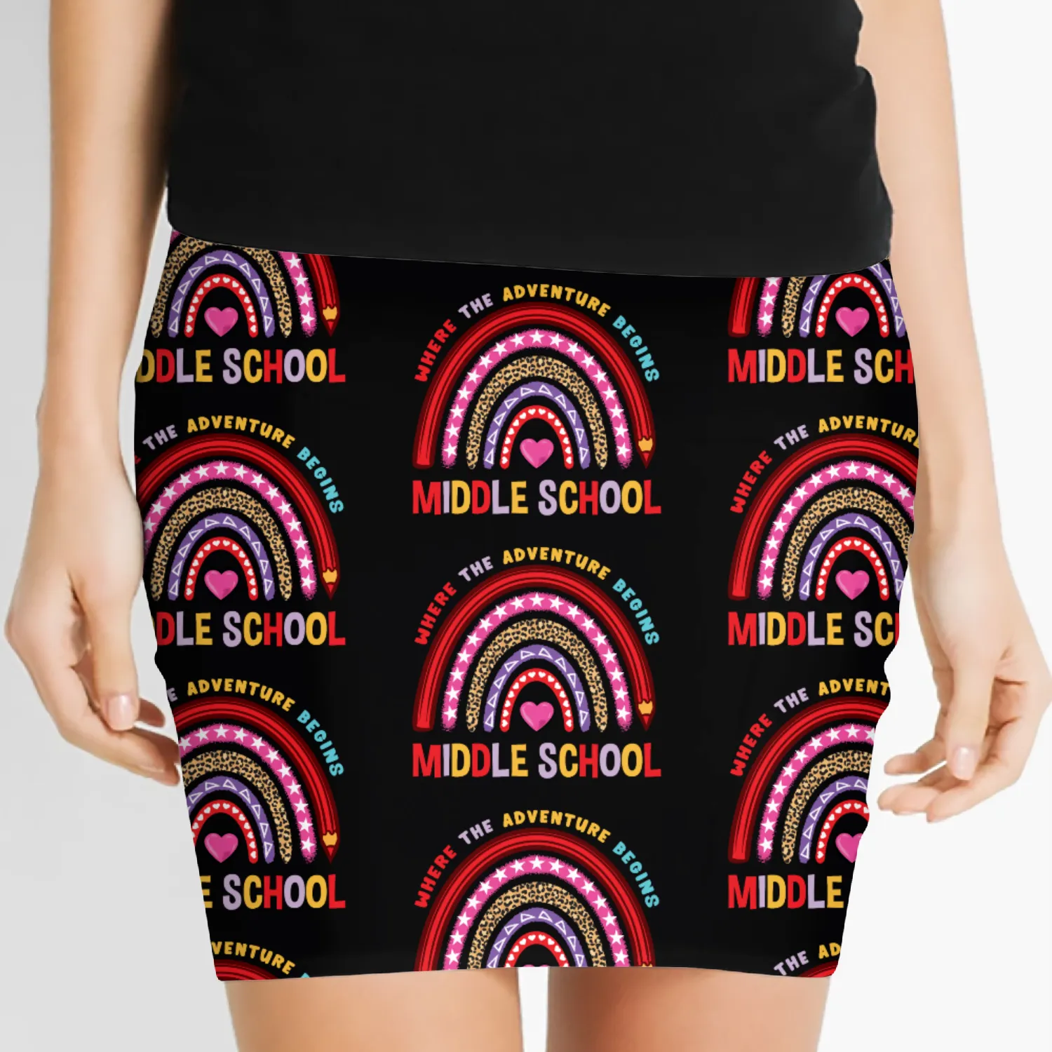 Middle School Where The Adventure Begins Women's Mini Skirts