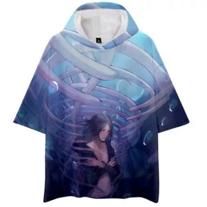 AO Titan Full Printed T-Shirt Men's Women's Casual Loose Hooded Tee Shirt