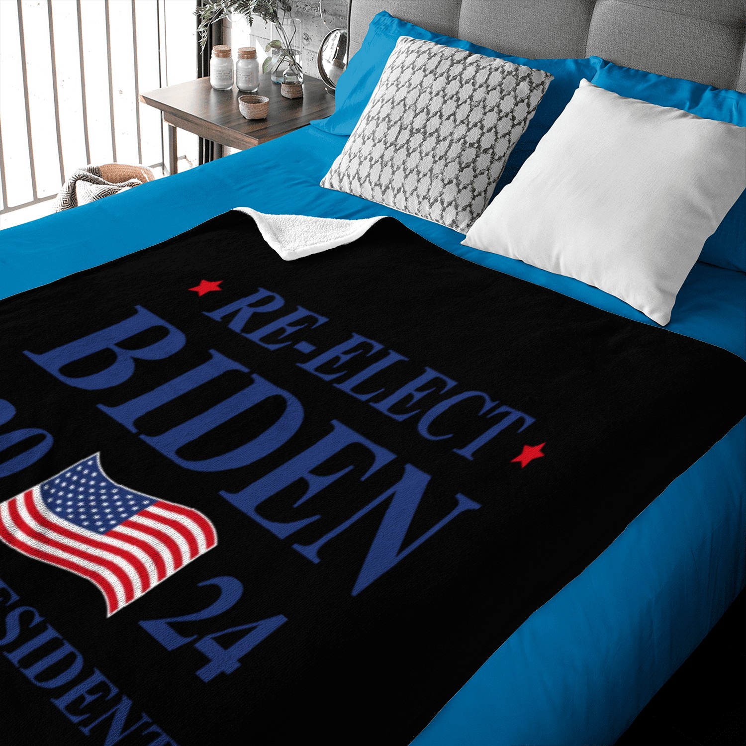 Re-Elect Biden For President 2024 Baby Blankets