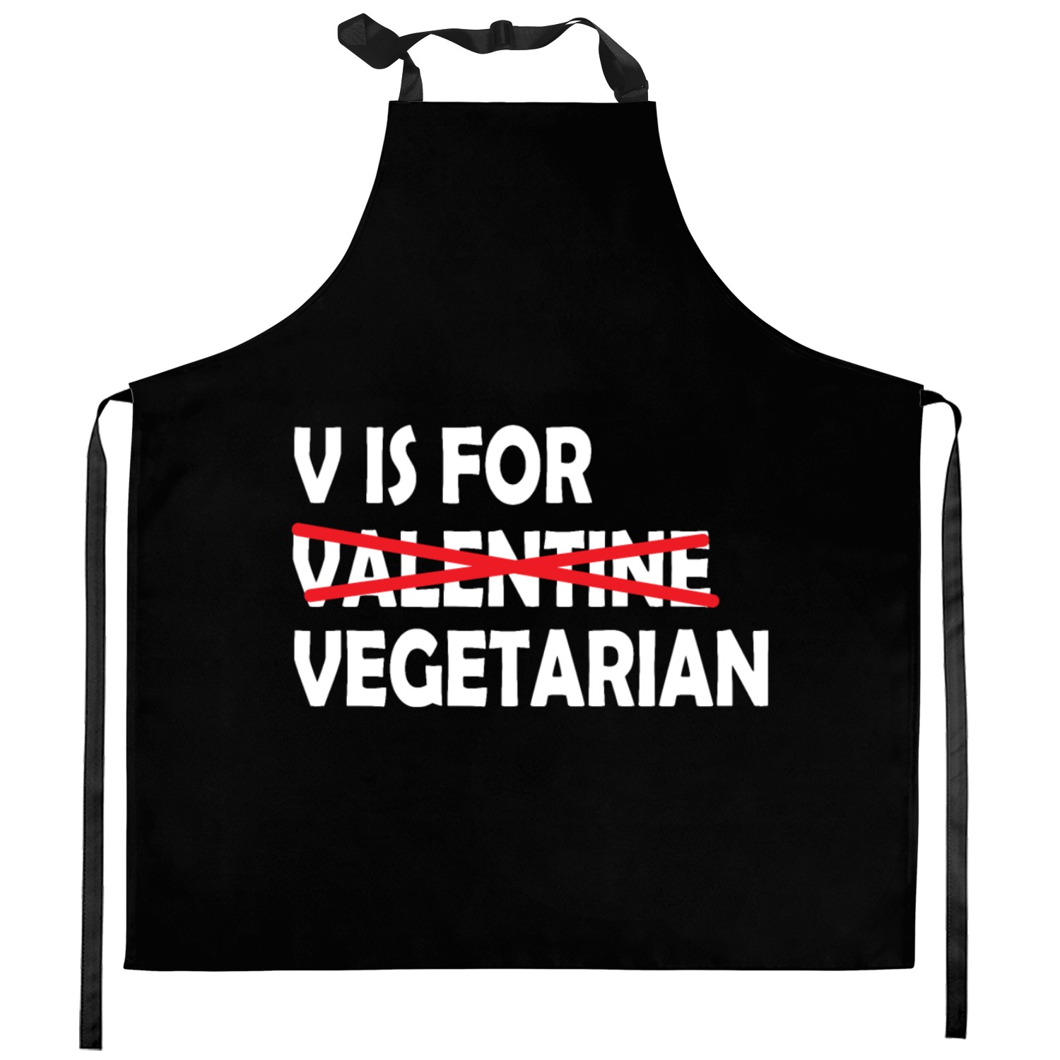 V Is Valentine Vegetarian Kitchen Aprons