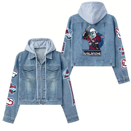 Colorado Avalanche Hockey Mascot Denim Jacket Hoodie