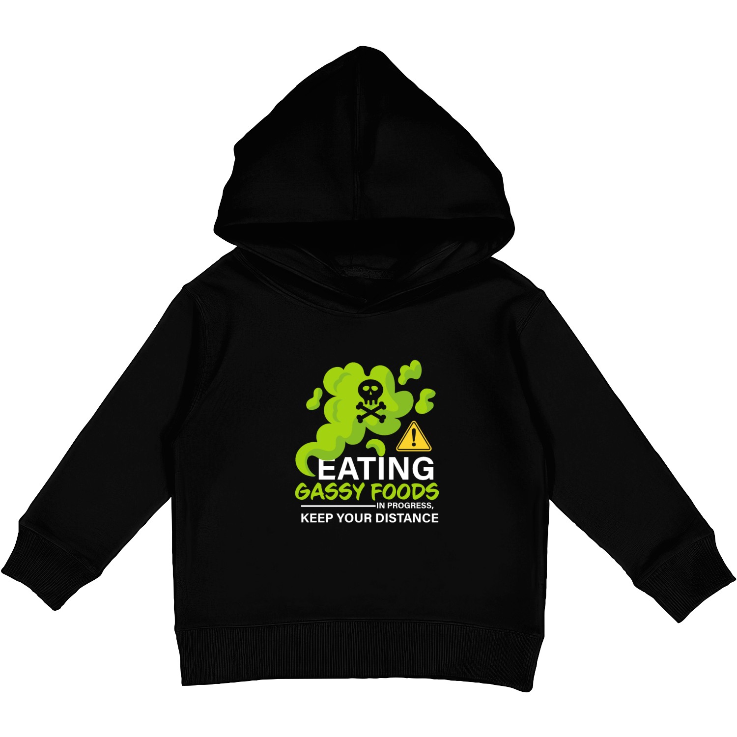 Eating gassy foods in progress keep your distance Kids Pullover Hoodies