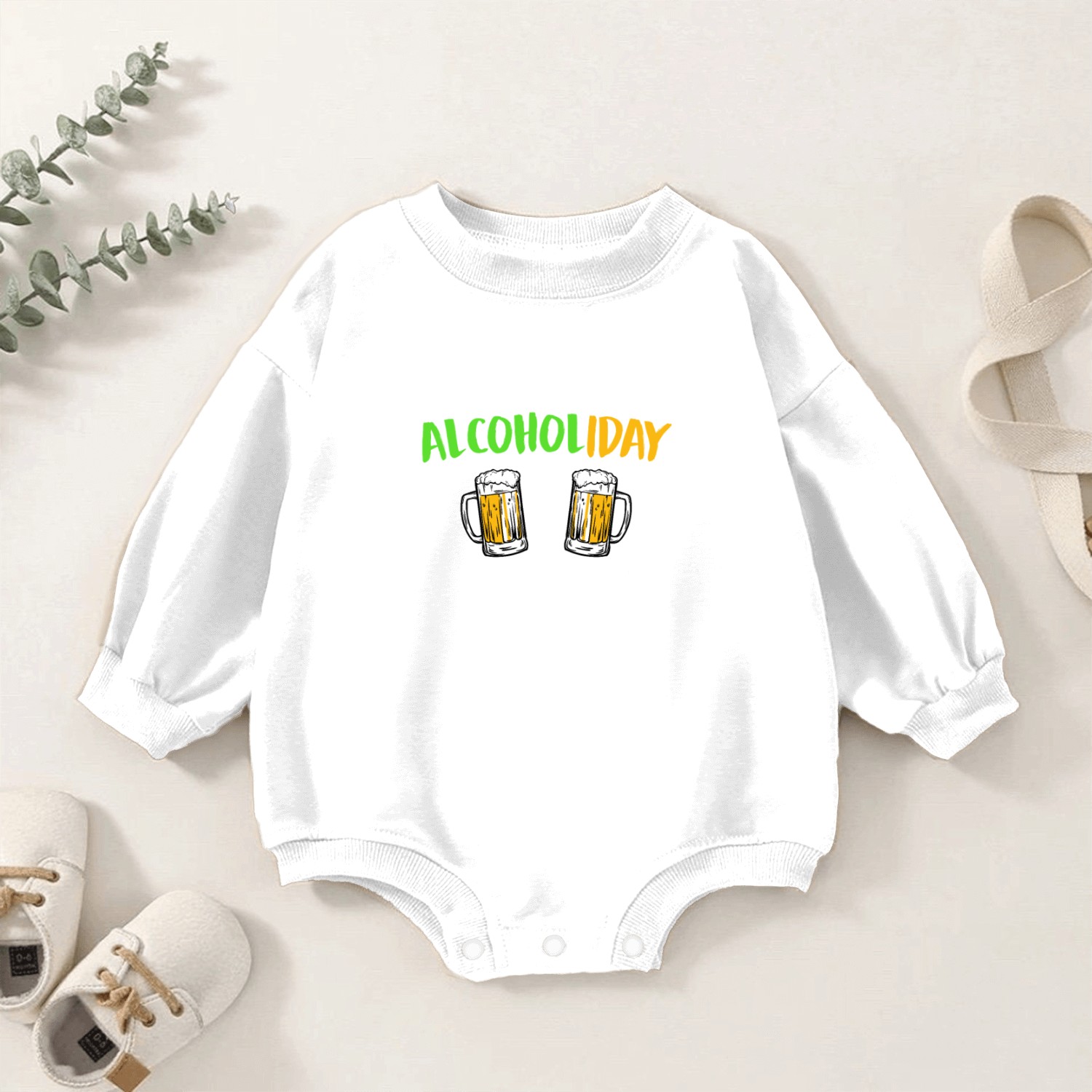 Alcoholiday St. Patricks Day Baby Romper Sweatshirts