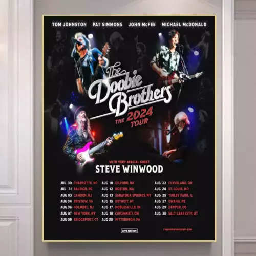 The Doobie Brothers 2024 Tour Poster, 2024 Concert Poster