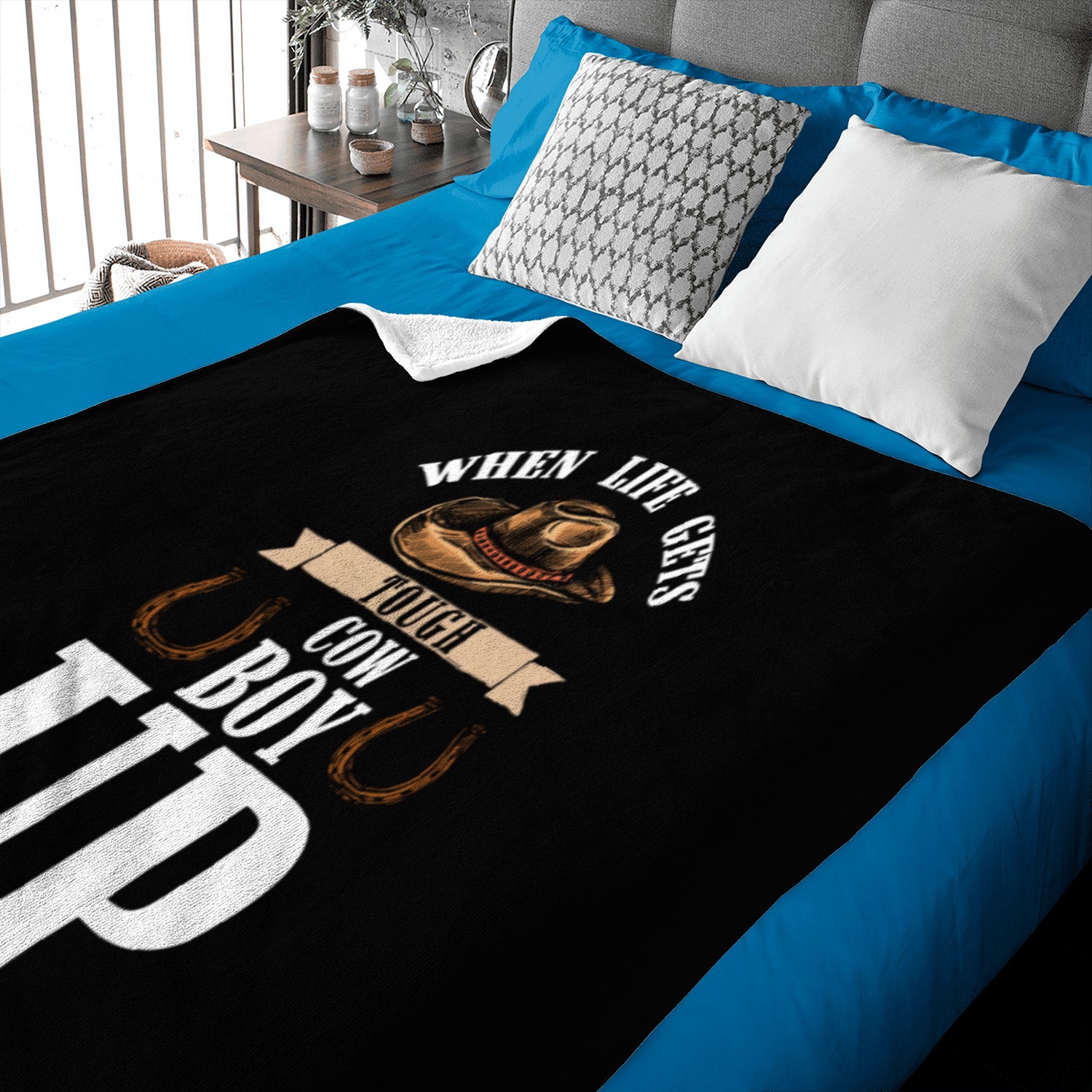 Western Revolver Sheriff Star America Baby Blankets