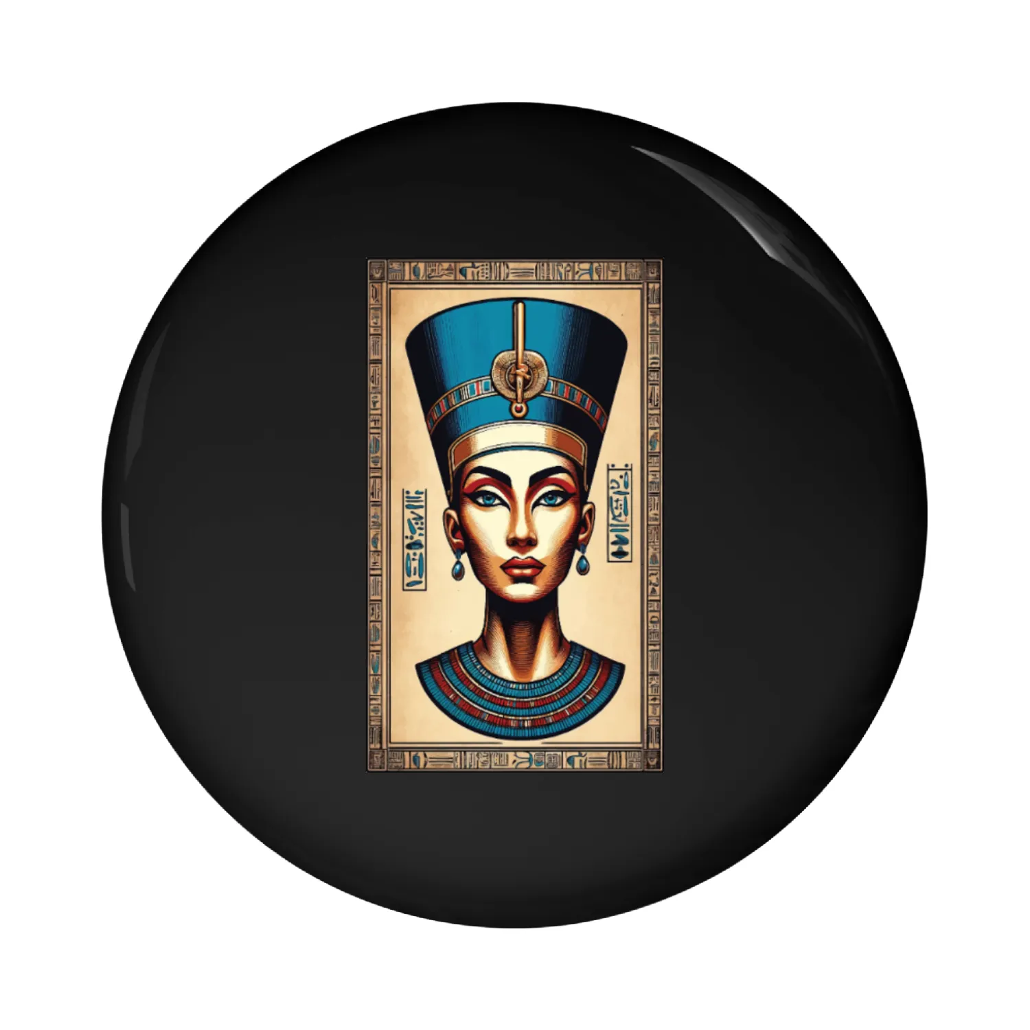 Queen Nefertiti Timeless Egyptian Beauty Pin Buttons