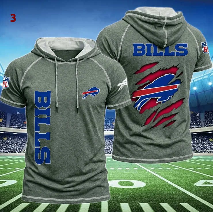 Buffalo Bills Men's Hooded Short-Sleeve T-Shirt