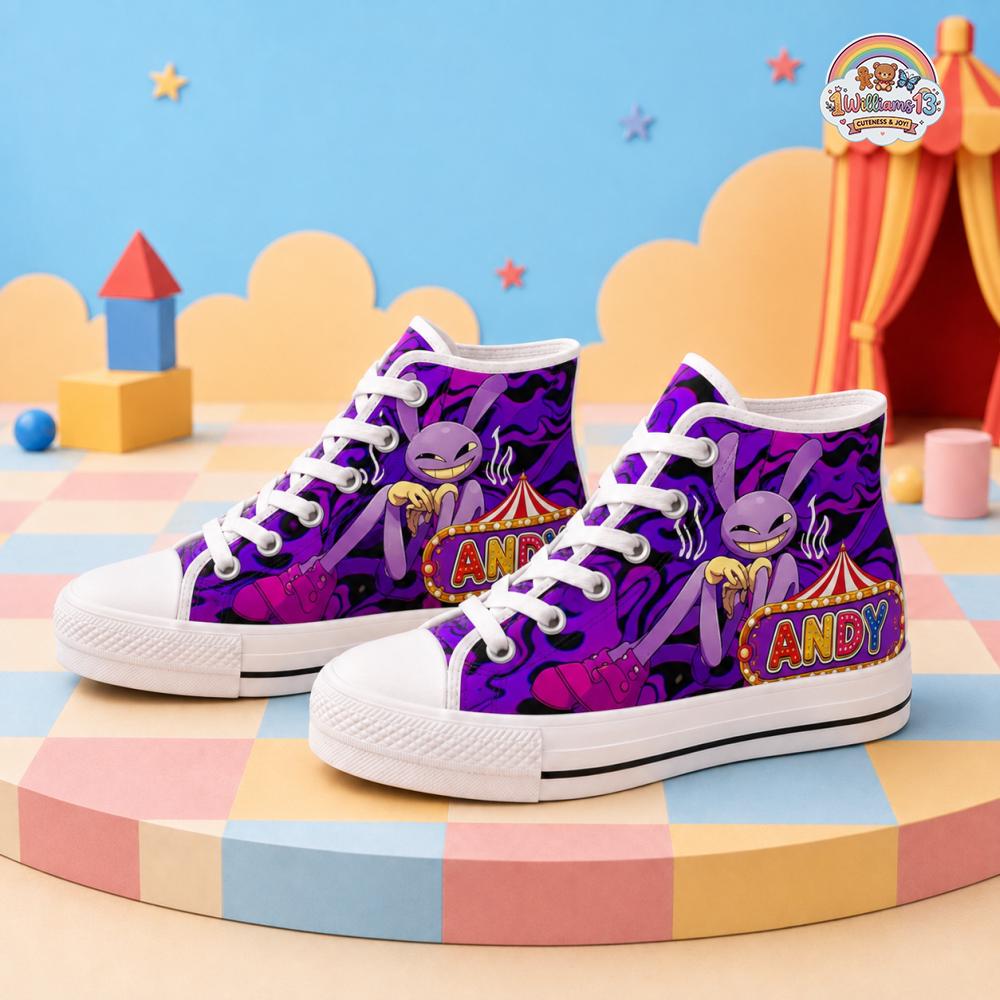 Personalized Jax Amazing Digital Circus Sneakers, Custom TADC Sneaker Shoes, Back To School Gift, Digital Circus Birthday Gifts
